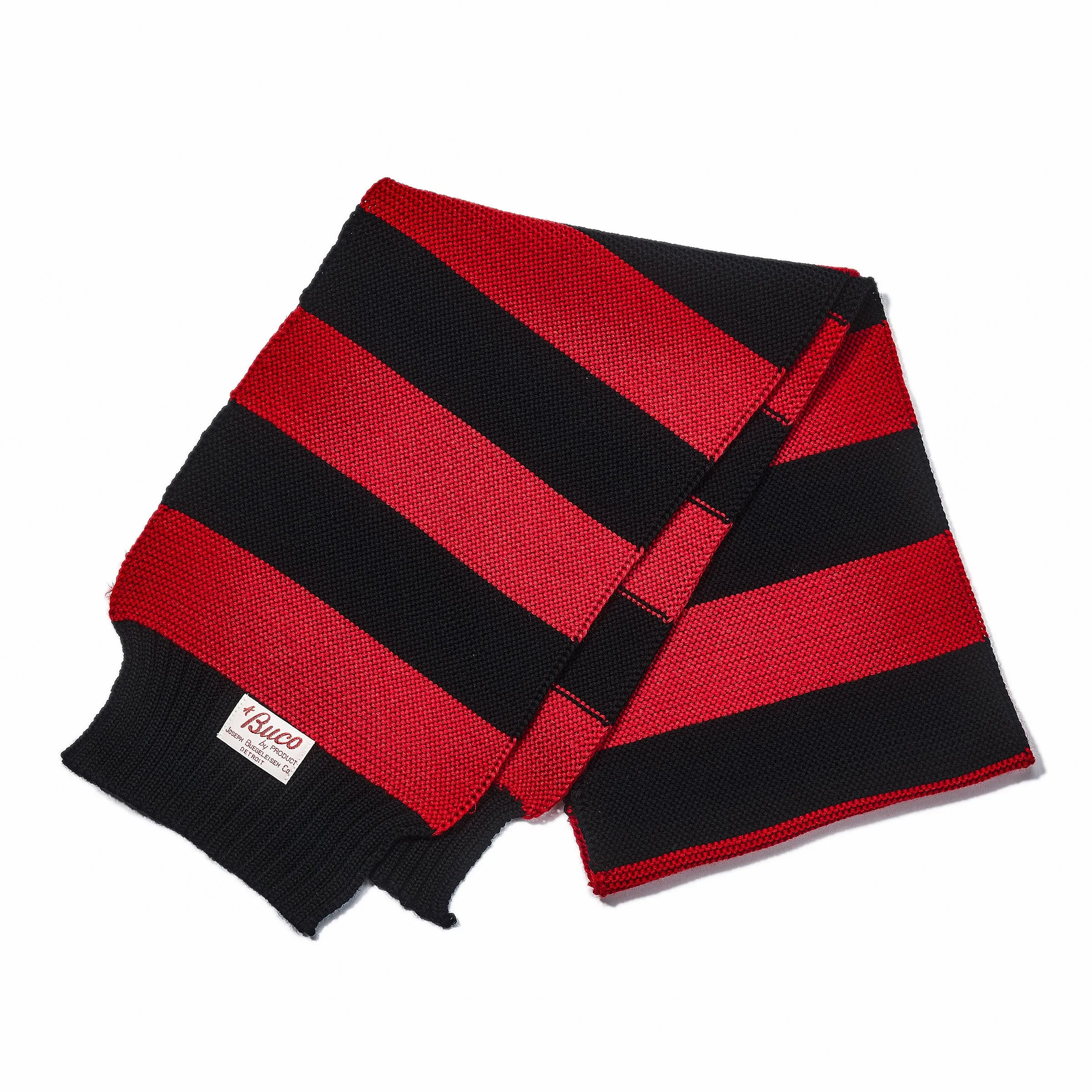 BUCO STRIPED WOOL KNIT SCARF sold by The Real McCoy's