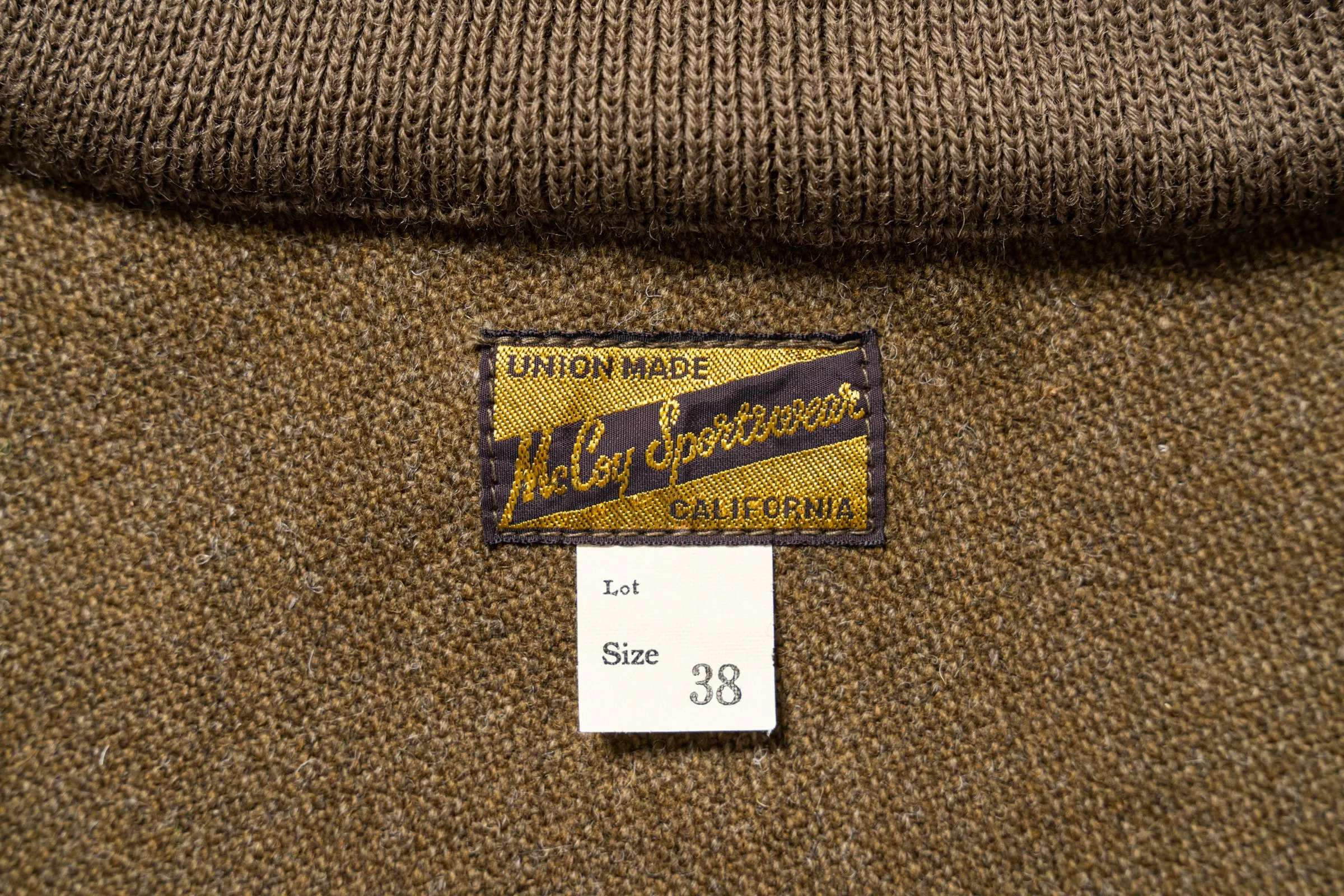 C.C.C. WOOL JACKET / OLIVE sold by The Real McCoy's product image thumbnail 4