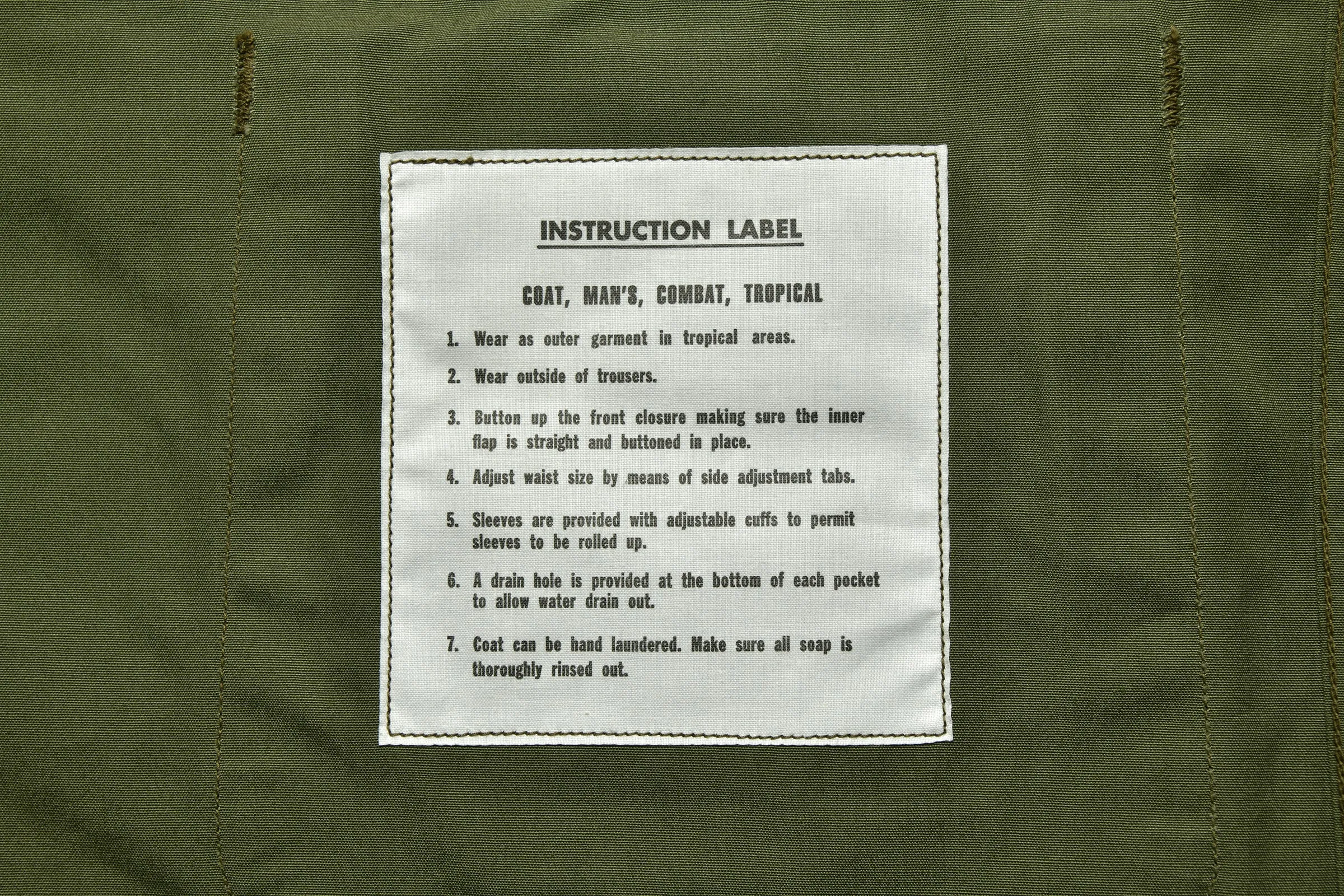 COAT, MAN'S, COMBAT, TROPICAL sold by The Real McCoy's product image thumbnail 5