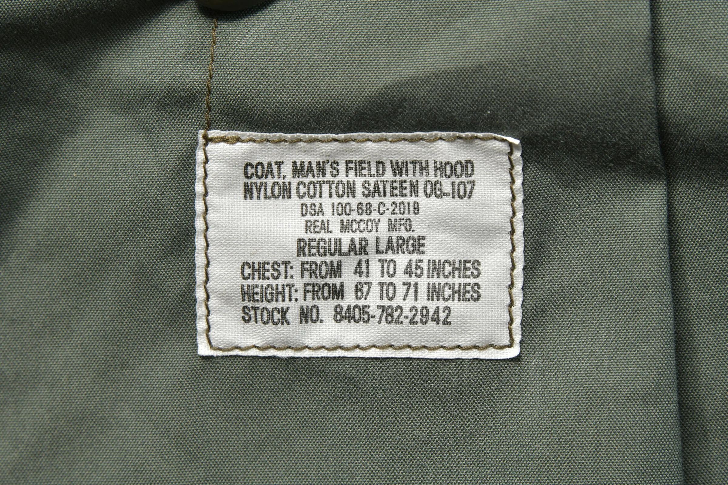 COAT, MAN'S, FIELD, M-65 sold by The Real McCoy's product image thumbnail 4