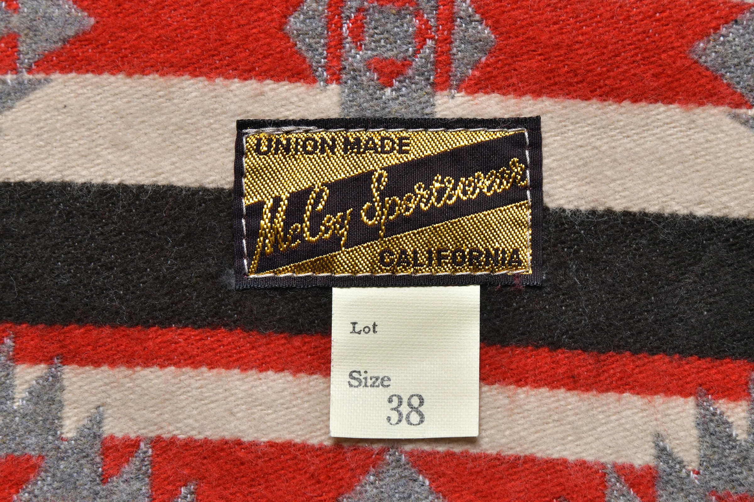 COTTON JACQUARD BLANKET JACKET sold by The Real McCoy's product image thumbnail 4