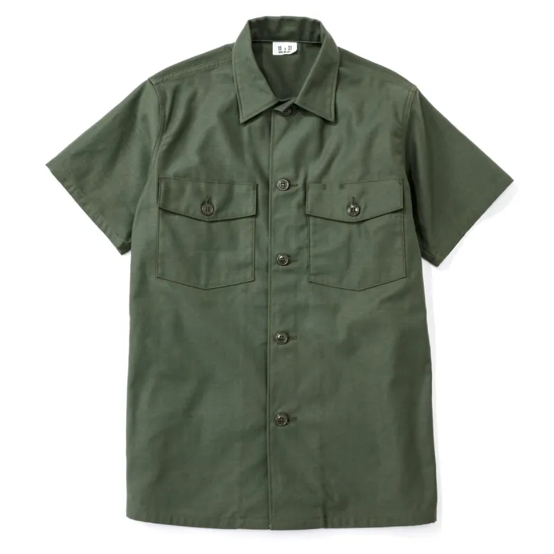 COTTON SATEEN SHIRT S/S made by The Real McCoy's