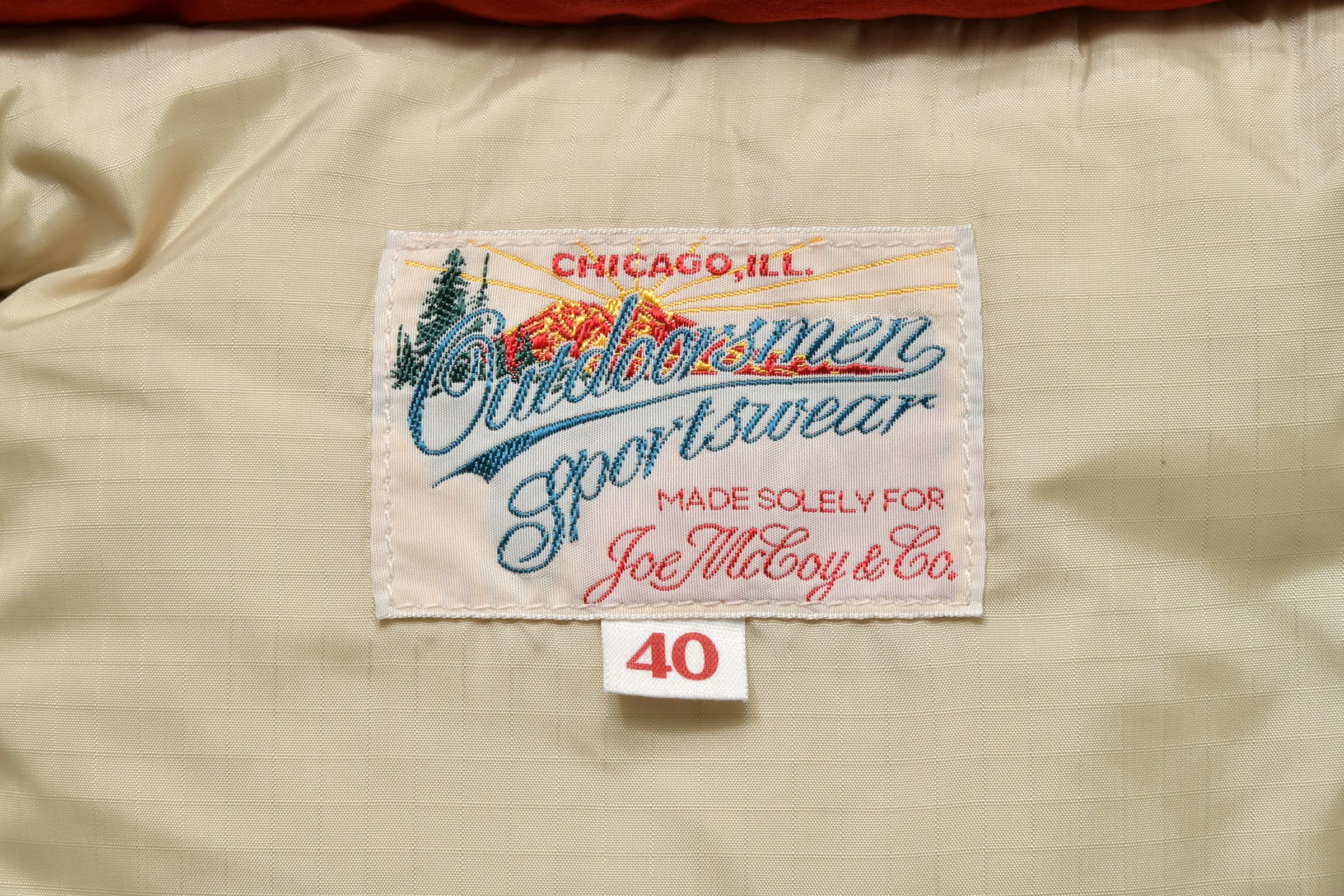 COTTON/NYLON HOODED DOWN JACKET sold by The Real McCoy's product image thumbnail 4