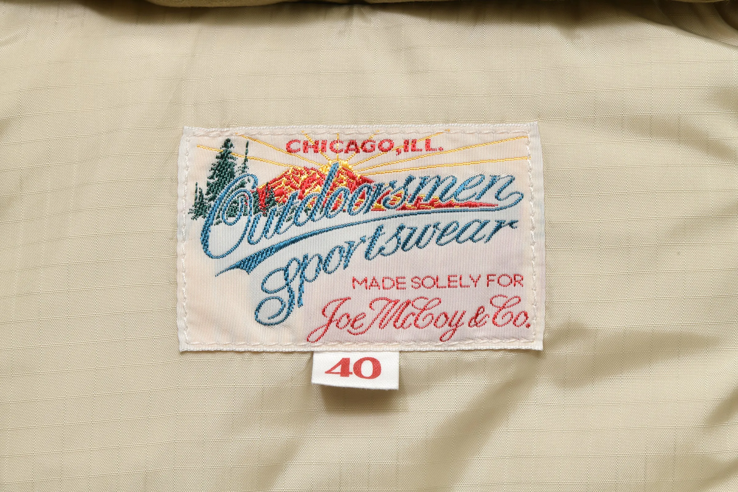 COTTON/NYLON HOODED DOWN JACKET sold by The Real McCoy's product image thumbnail 4