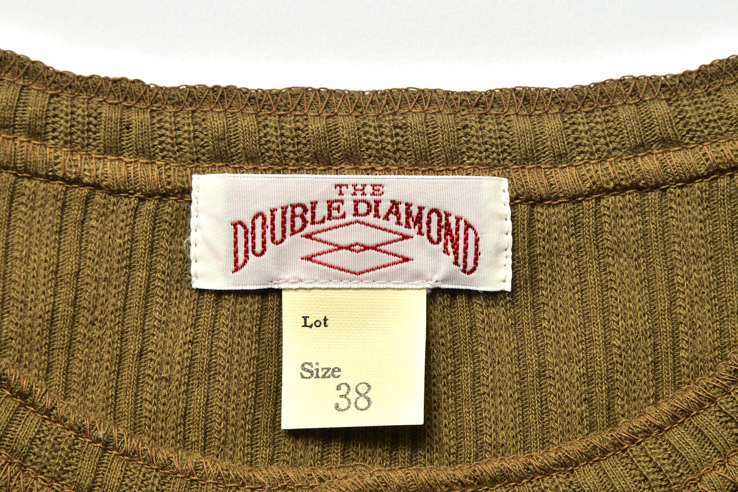 DOUBLE DIAMOND EYELET HENLEY UNDERSHIRT sold by The Real McCoy's product image thumbnail 4