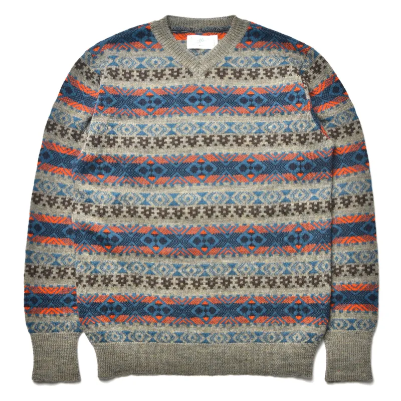 FAIR ISLE CREW NECK SWEATER made by The Real McCoy's