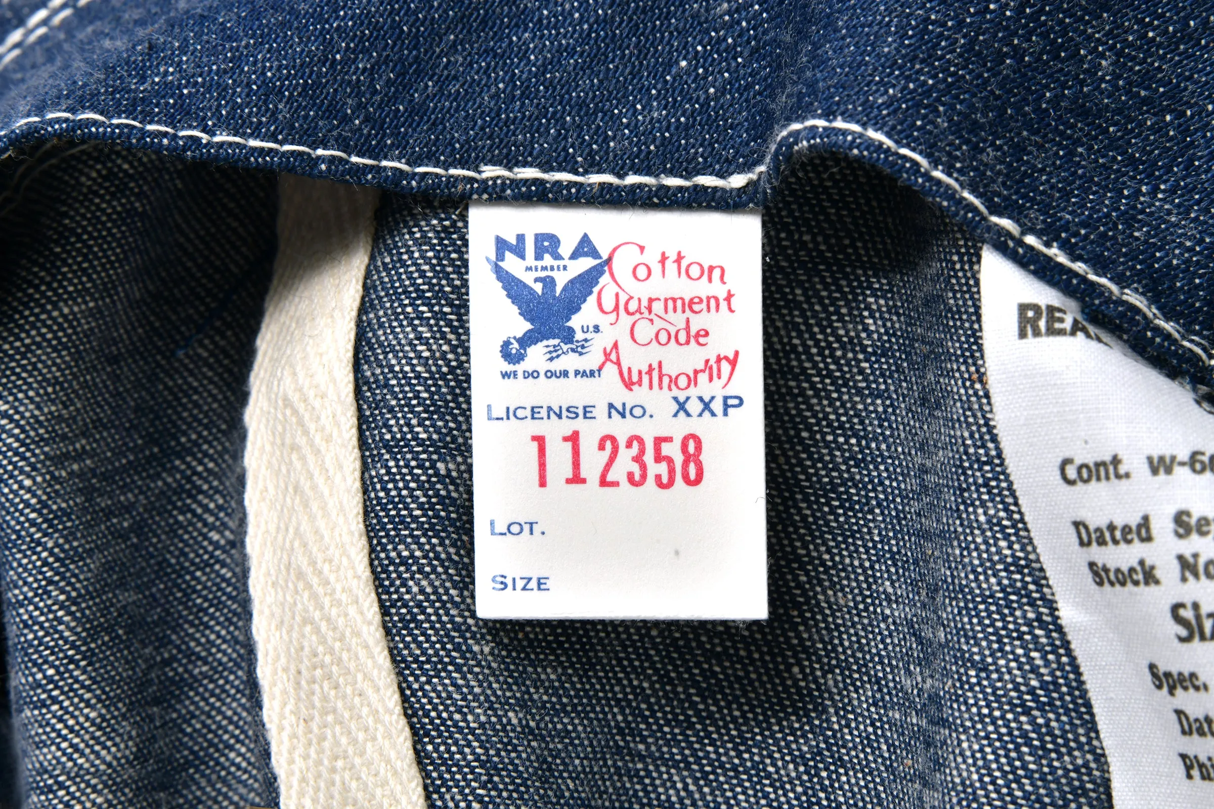 HAT, WORKING, DENIM, BLUE sold by The Real McCoy's product image thumbnail 3