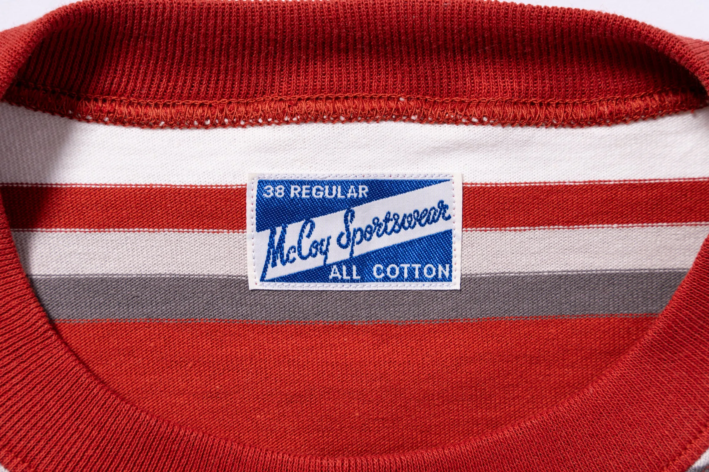 JACQUARD KNIT STRIPE TEE sold by The Real McCoy's product image thumbnail 4