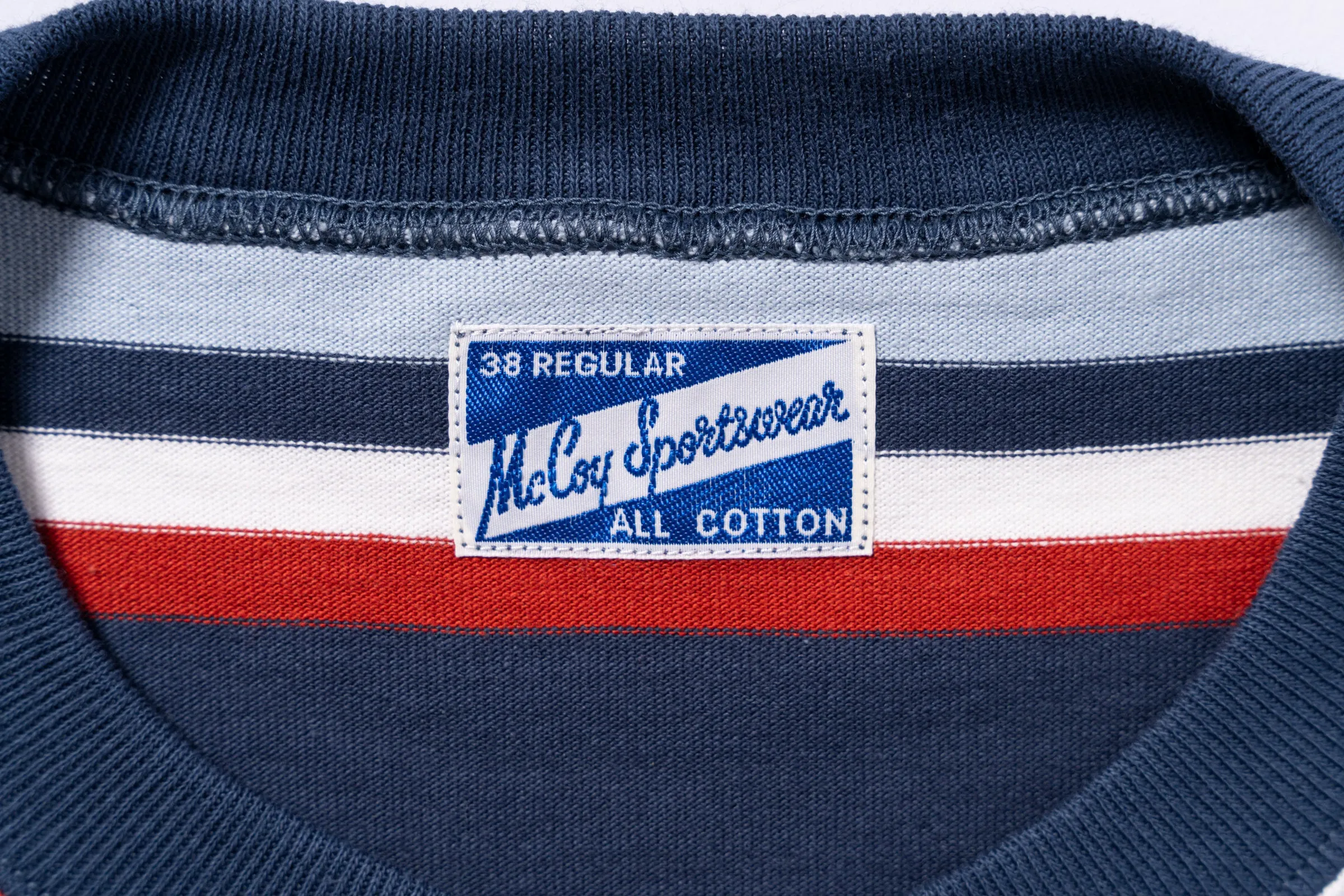 JACQUARD KNIT STRIPE TEE sold by The Real McCoy's product image thumbnail 4