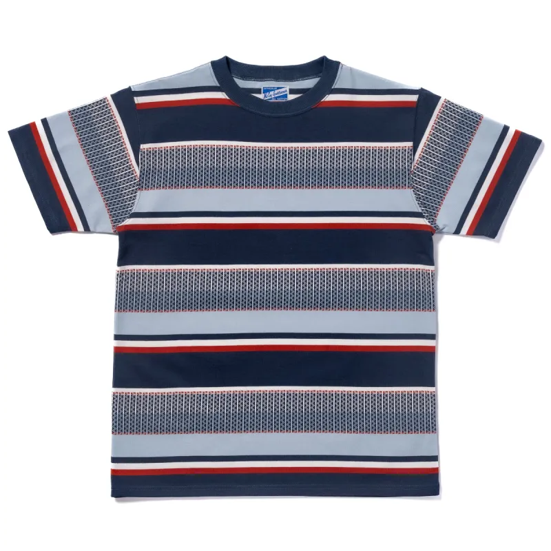 JACQUARD KNIT STRIPE TEE sold by The Real McCoy's
