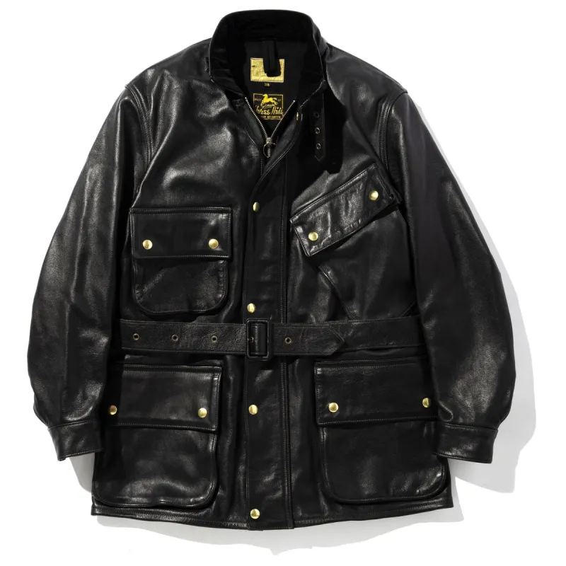 LEATHER ENDURO TRIAL JACKET sold by The Real McCoy's