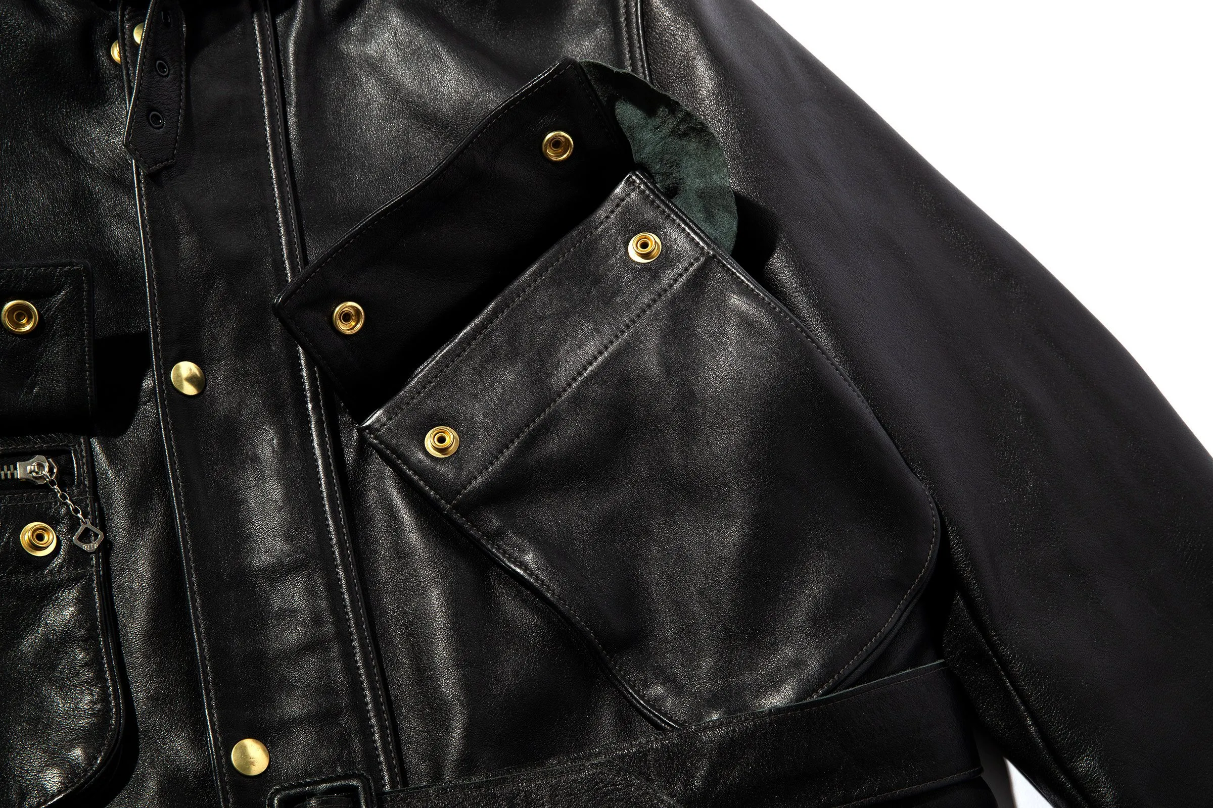 LEATHER ENDURO TRIAL JACKET sold by The Real McCoy's product image thumbnail 4