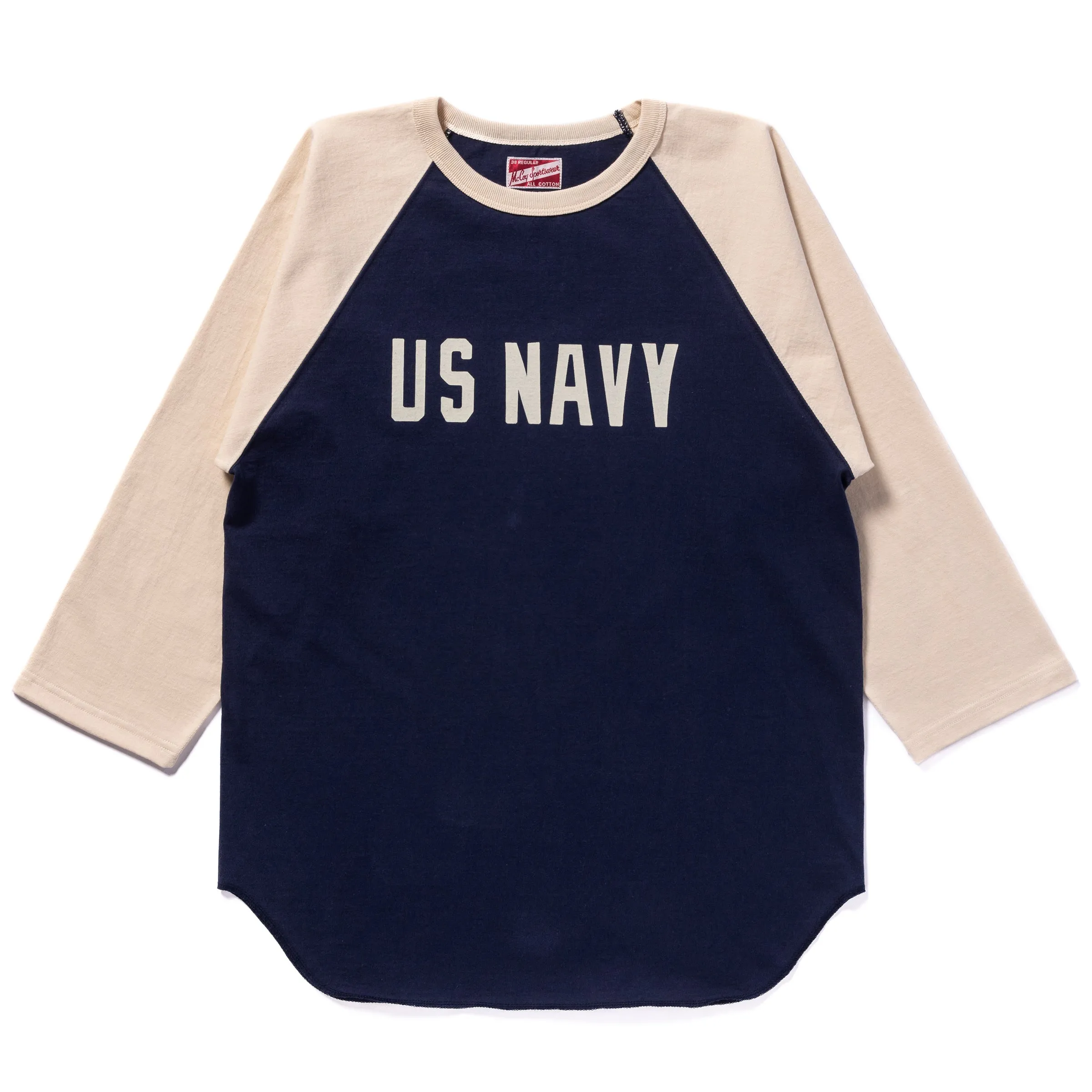 MILITARY BASEBALL TEE / NAVY sold by The Real McCoy's