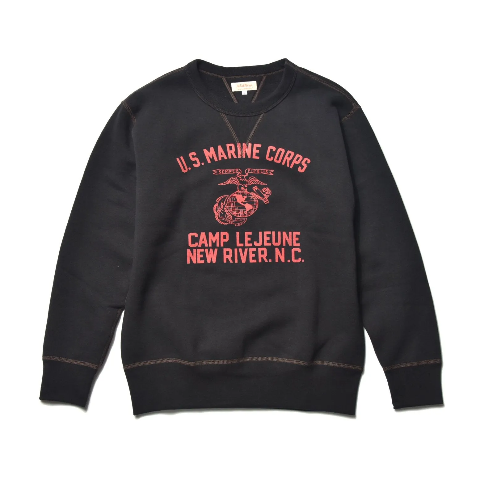 MILITARY PRINT SWEATSHIRT / USMC CAMP LEJEUNE sold by The Real McCoy's