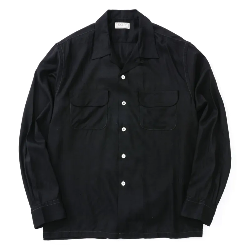 OPEN COLLAR RAYON SHIRT made by The Real McCoy's