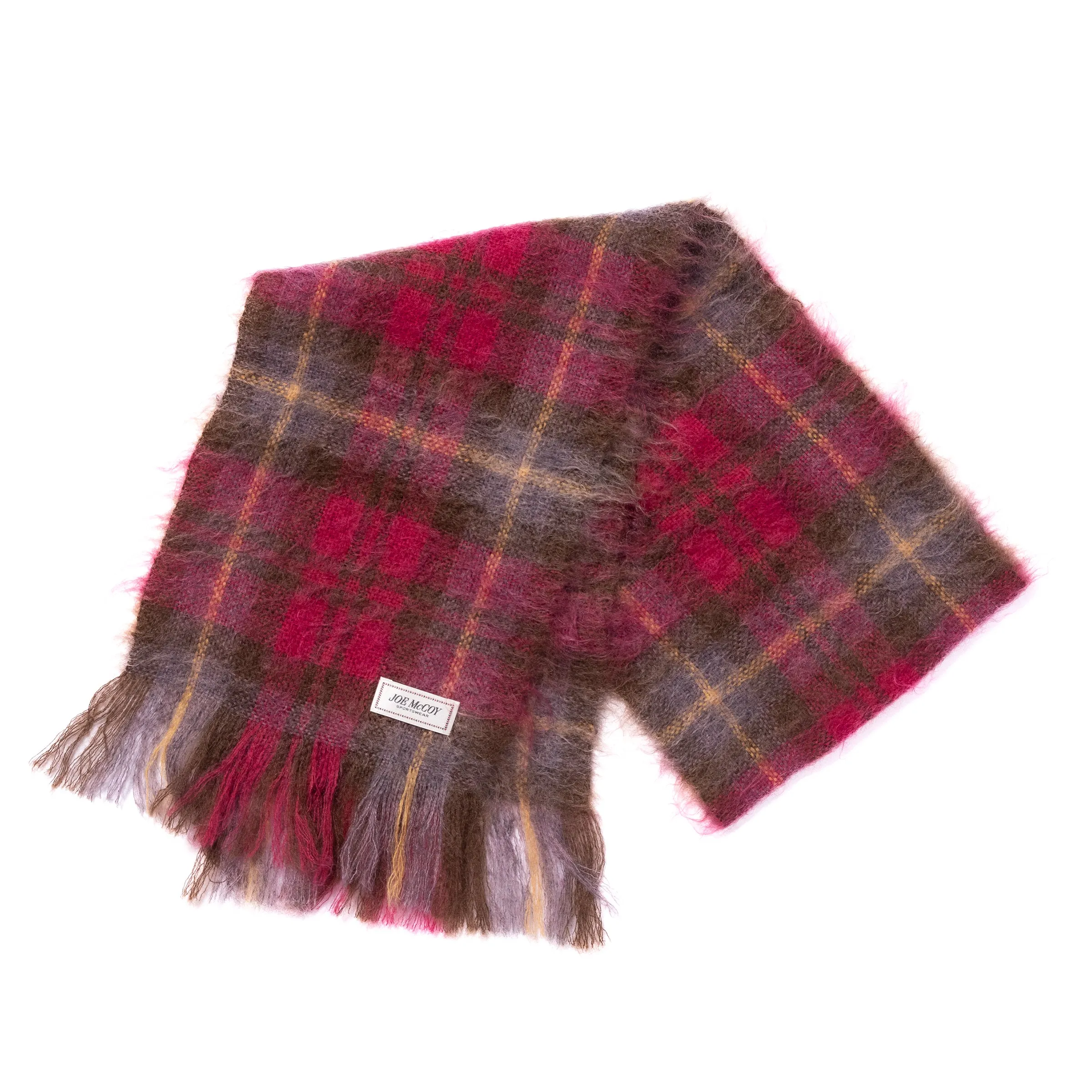 PLAID PATTERN MOHAIR SCARF sold by The Real McCoy's