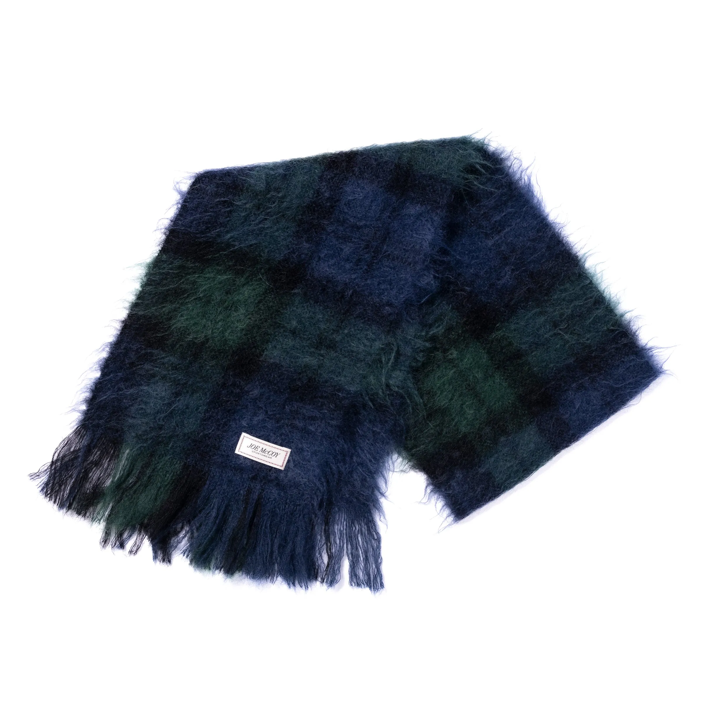 PLAID PATTERN MOHAIR SCARF sold by The Real McCoy's