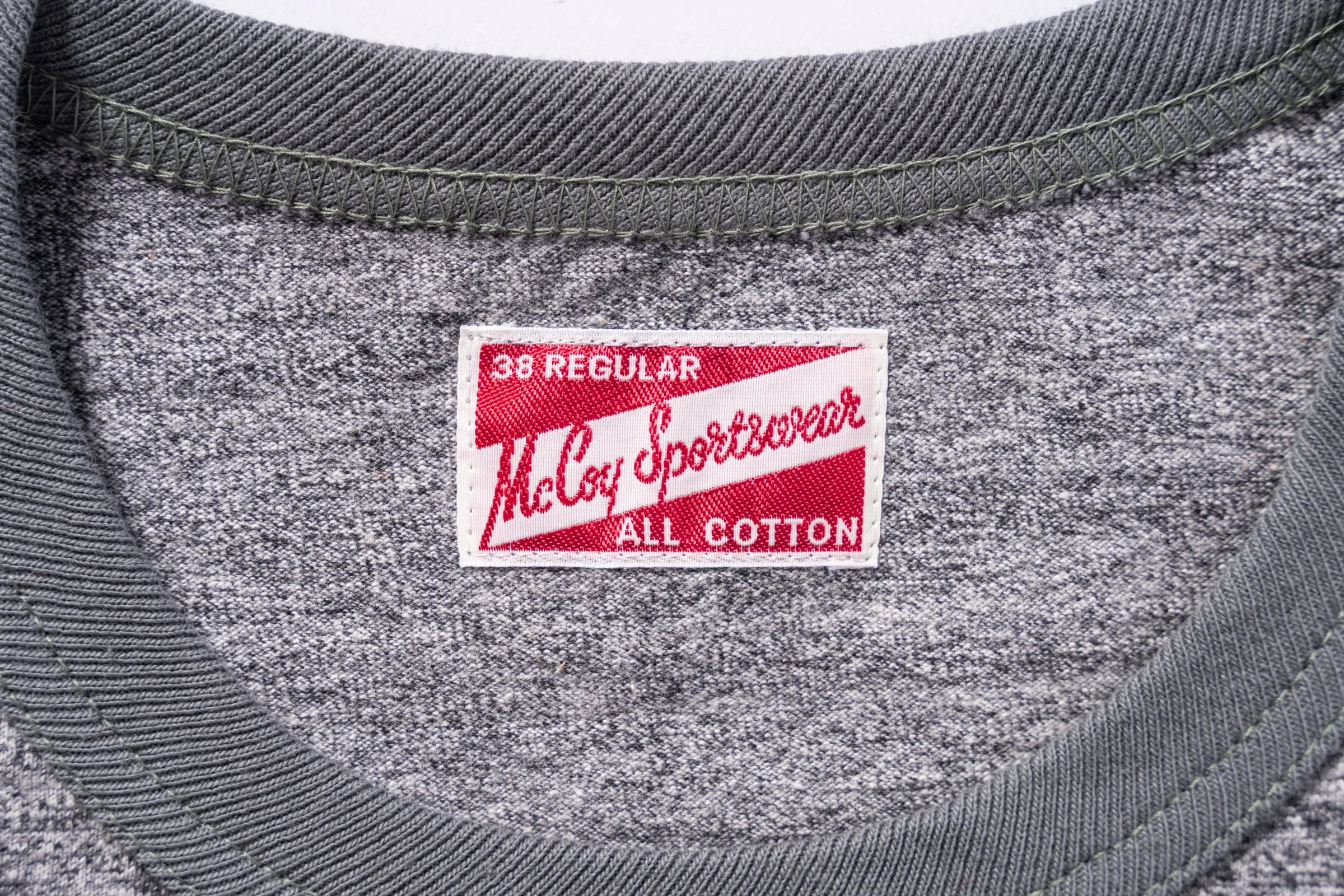 POCKET TEE / HEATHER GRAY, RINGER sold by The Real McCoy's product image thumbnail 4