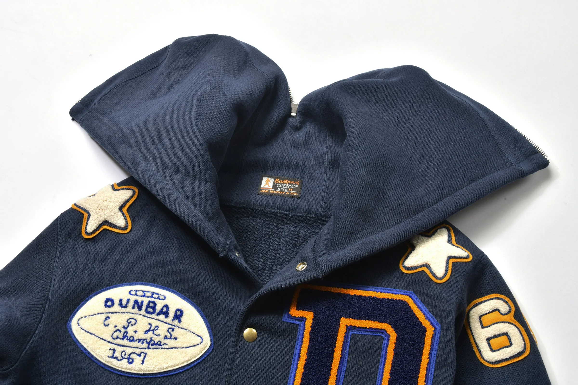 SNAP BUTTON HOODED SWEATSHIRT / DUNBAR sold by The Real McCoy's product image thumbnail 5