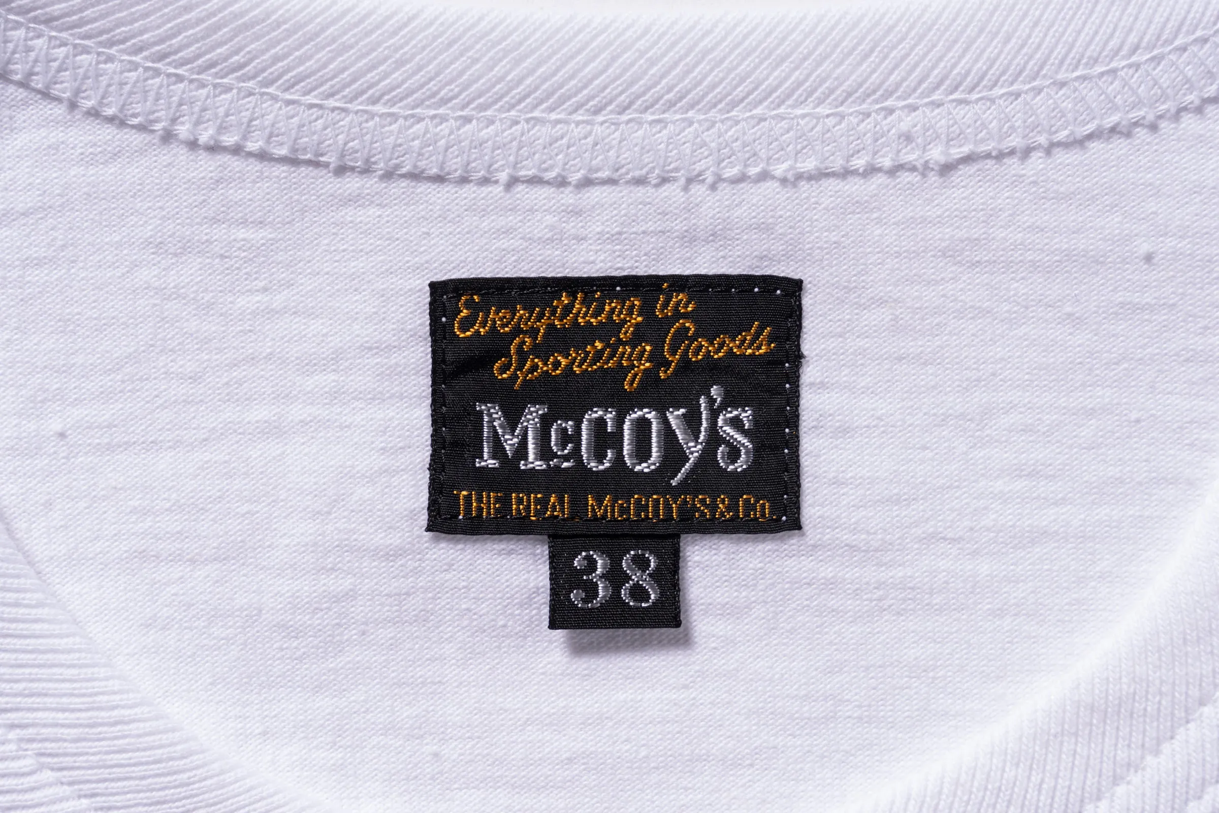 THE REAL McCOY'S LOGO TEE L/S ‘WHITE LOGO’ sold by The Real McCoy's product image thumbnail 5
