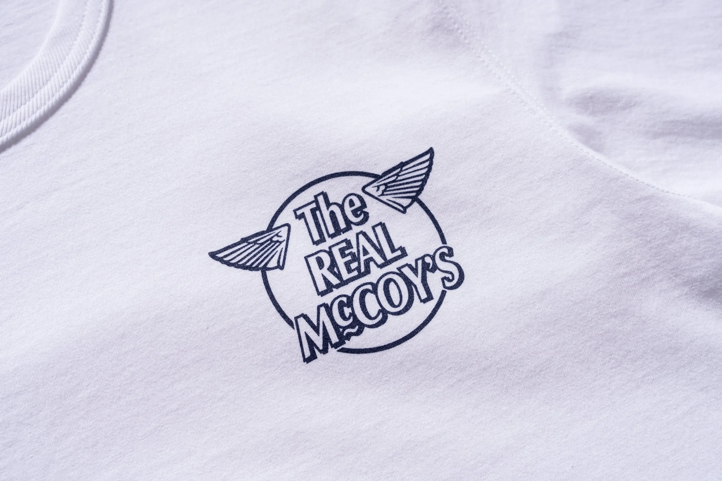 THE REAL McCOY'S LOGO TEE L/S ‘WHITE LOGO’ sold by The Real McCoy's product image thumbnail 4