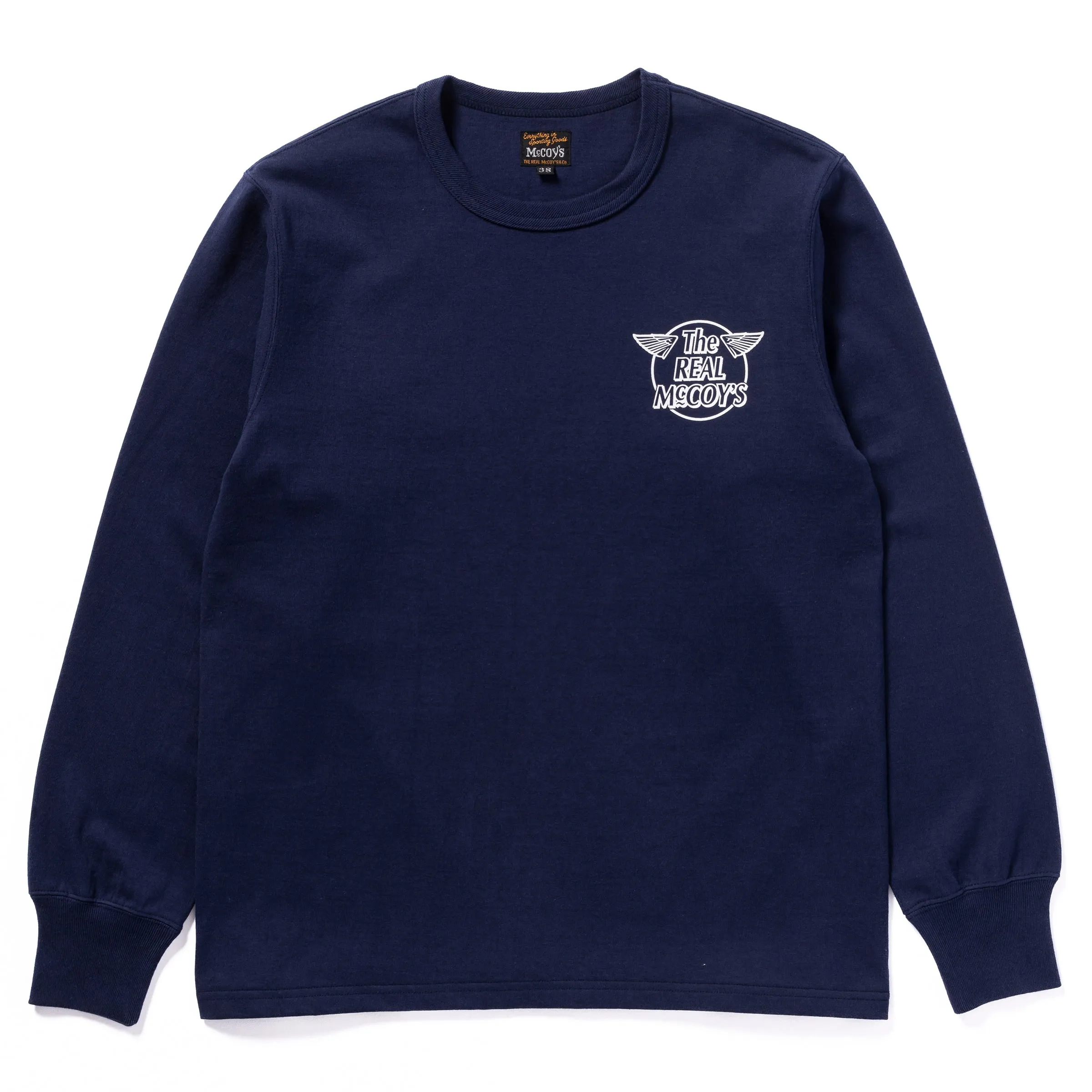 THE REAL McCOY'S LOGO TEE L/S ‘WHITE LOGO’ sold by The Real McCoy's product image thumbnail 2