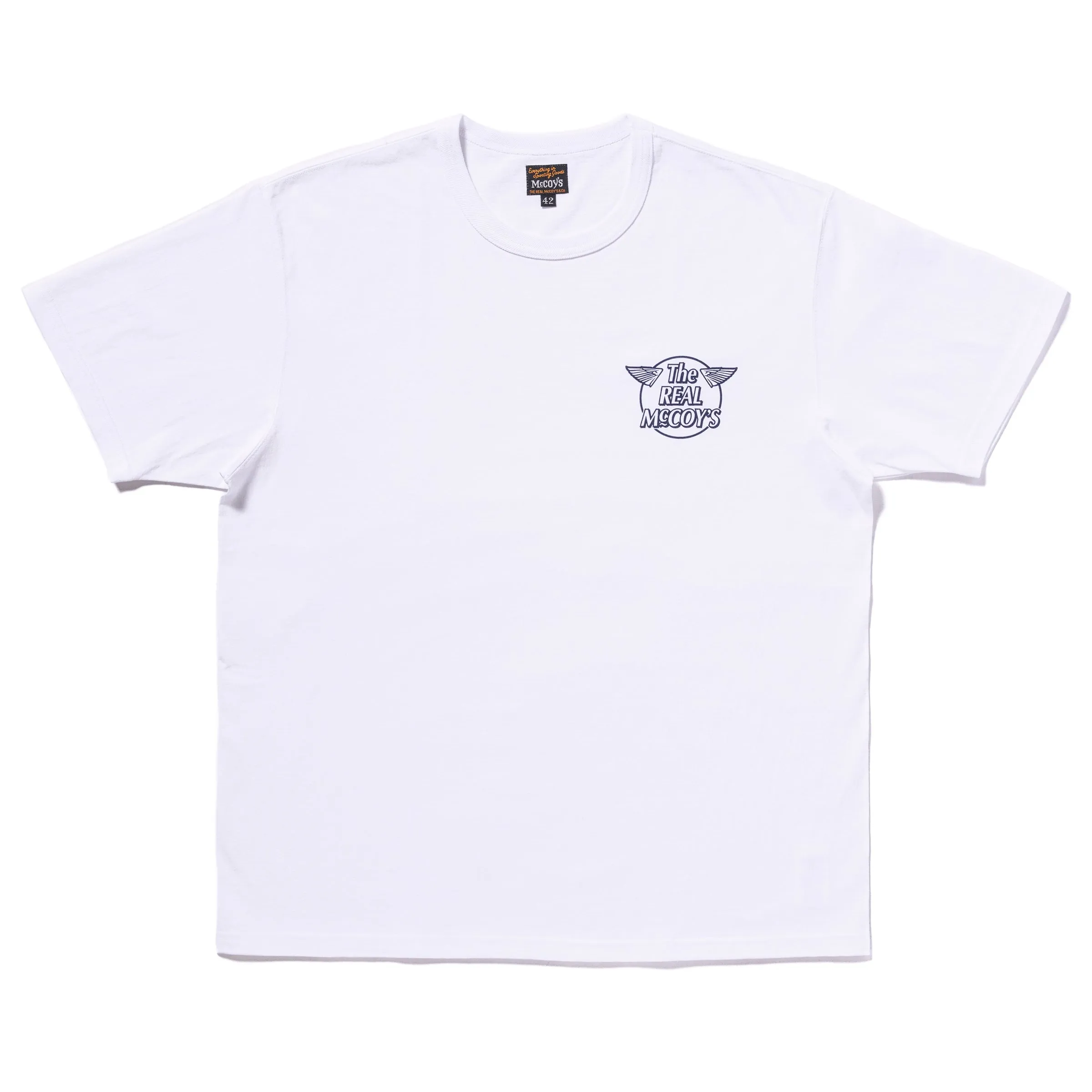 THE REAL McCOY'S LOGO TEE S/S ‘WHITE LOGO’ sold by The Real McCoy's
