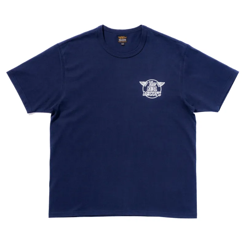 THE REAL McCOY'S LOGO TEE S/S ‘WHITE LOGO’ sold by The Real McCoy's