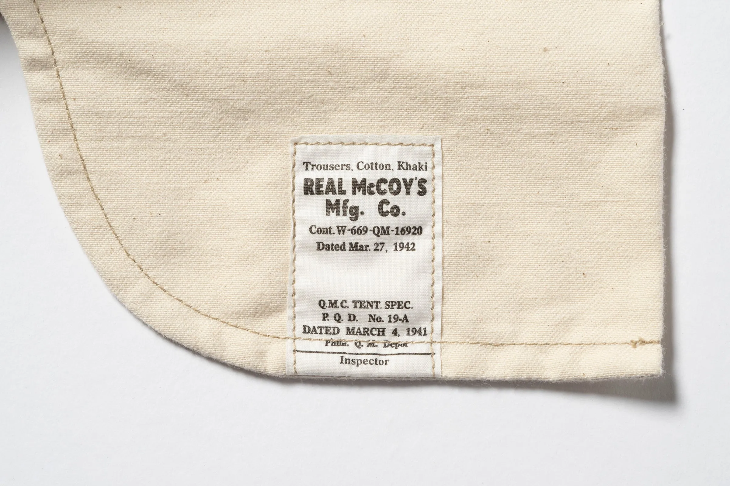 TROUSERS, COTTON, KHAKI, 1941 sold by The Real McCoy's product image thumbnail 4