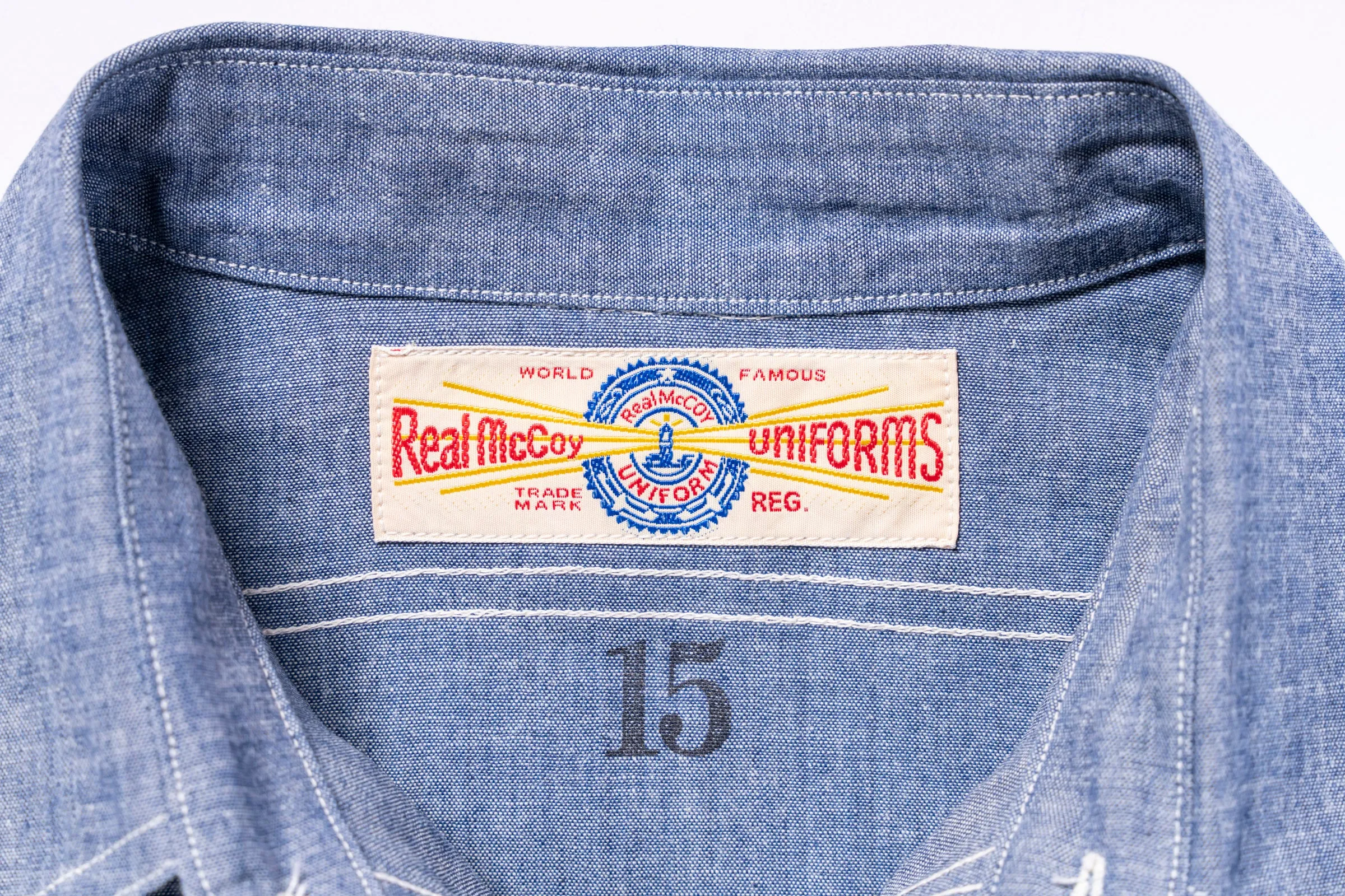 U.S. NAVY CHAMBRAY L/S SHIRT (LONG) sold by The Real McCoy's product image thumbnail 4