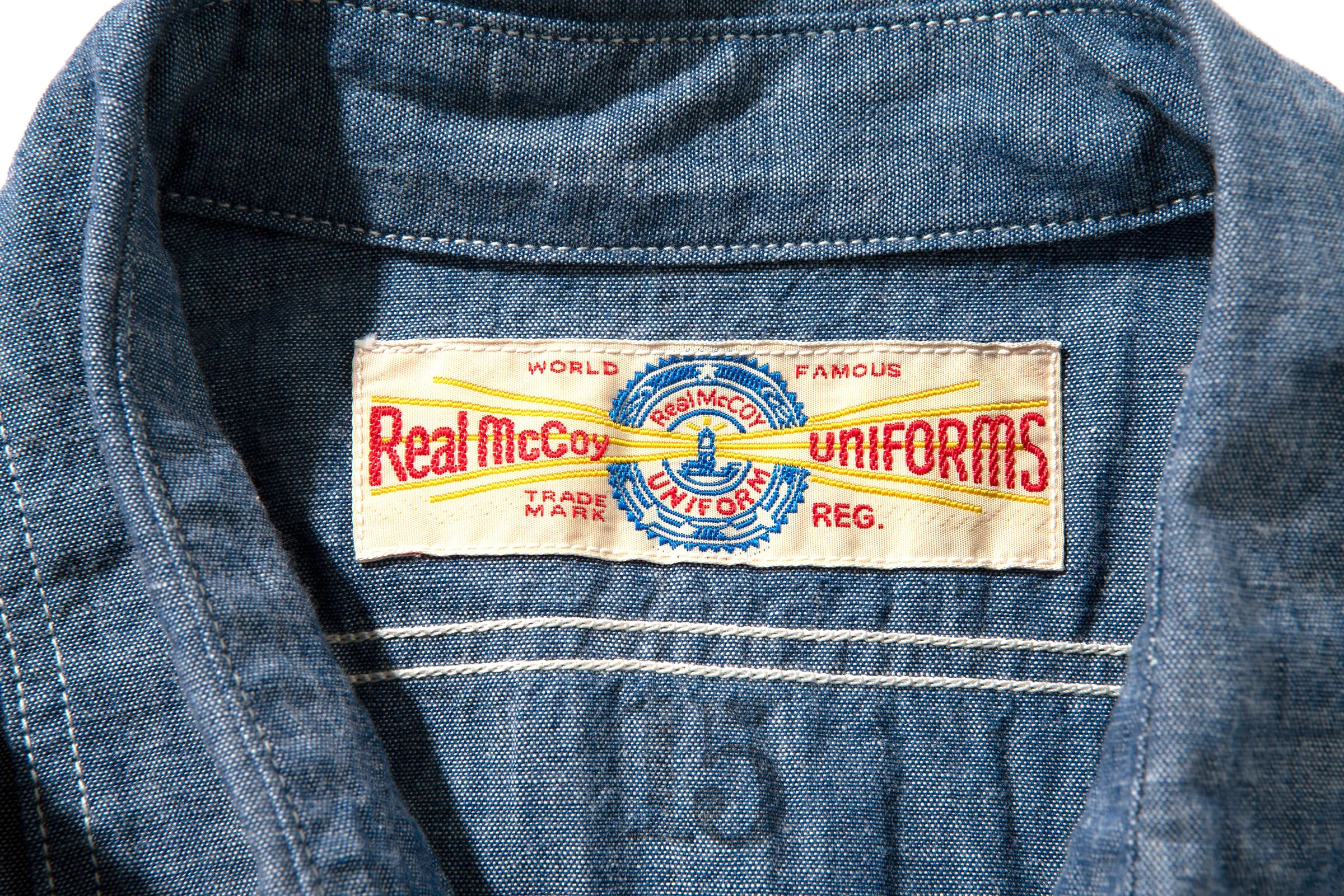 U.S.N. CHAMBRAY SHIRT L/S (STENCIL) sold by The Real McCoy's product image thumbnail 3