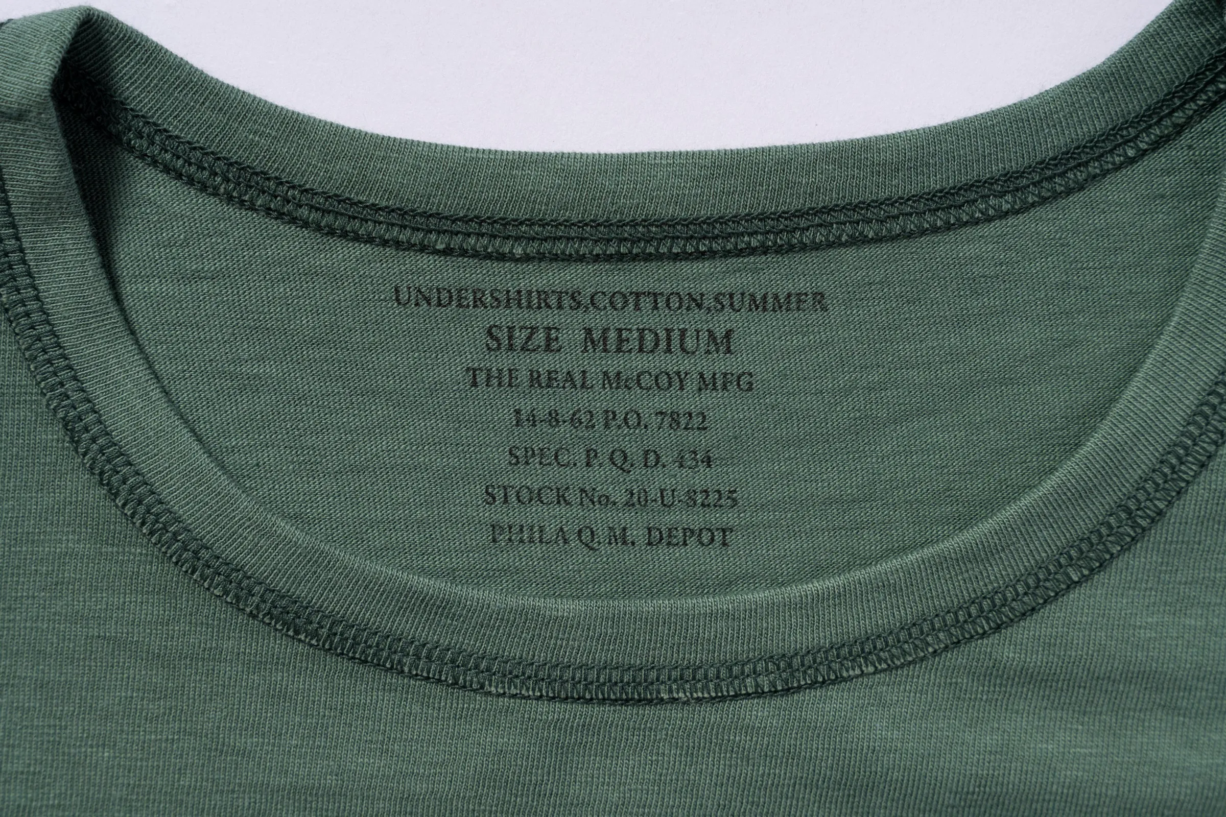 UNDERSHIRT, COTTON, SUMMER sold by The Real McCoy's product image thumbnail 4
