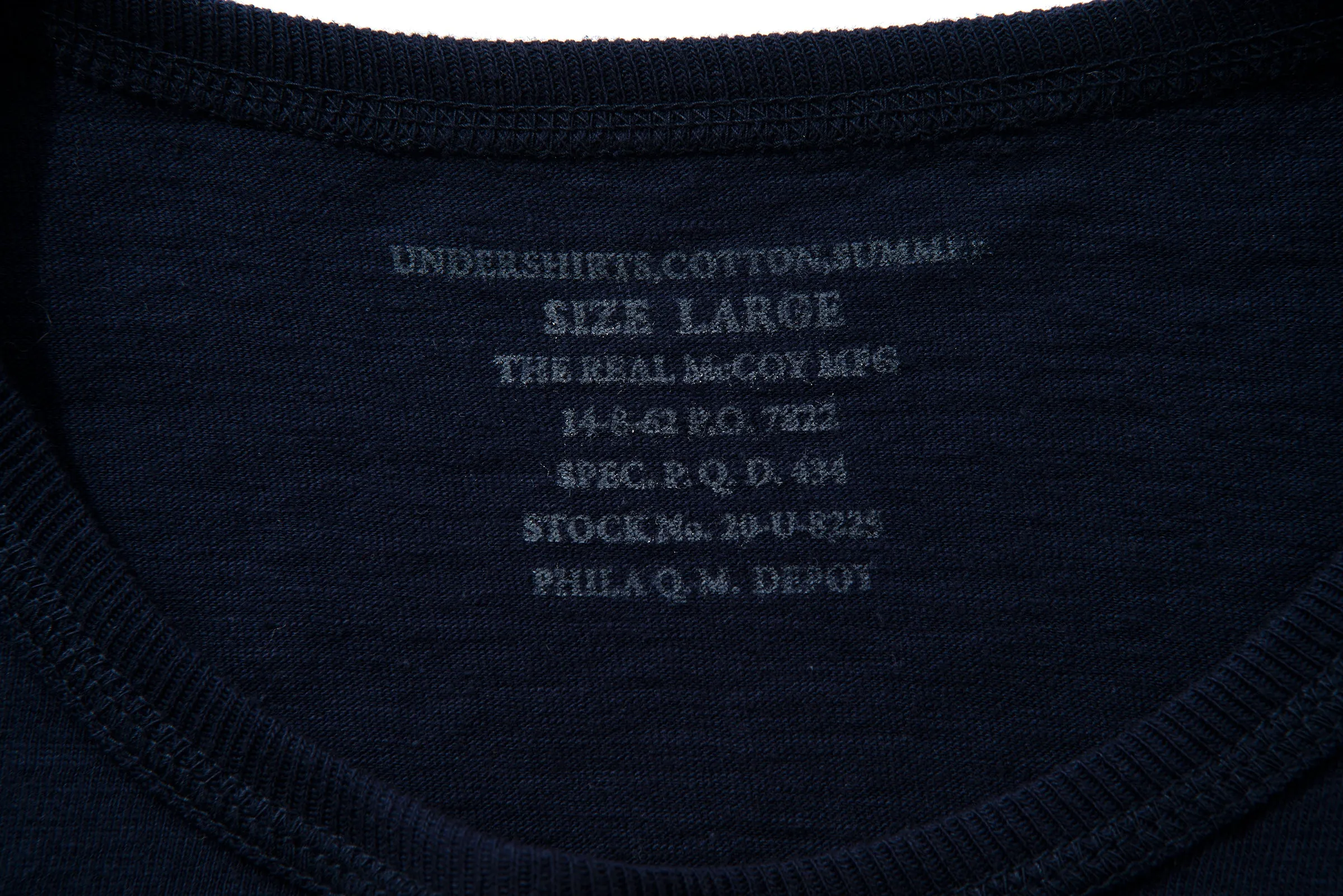 UNDERSHIRTS, COTTON, SUMMER sold by The Real McCoy's product image thumbnail 3