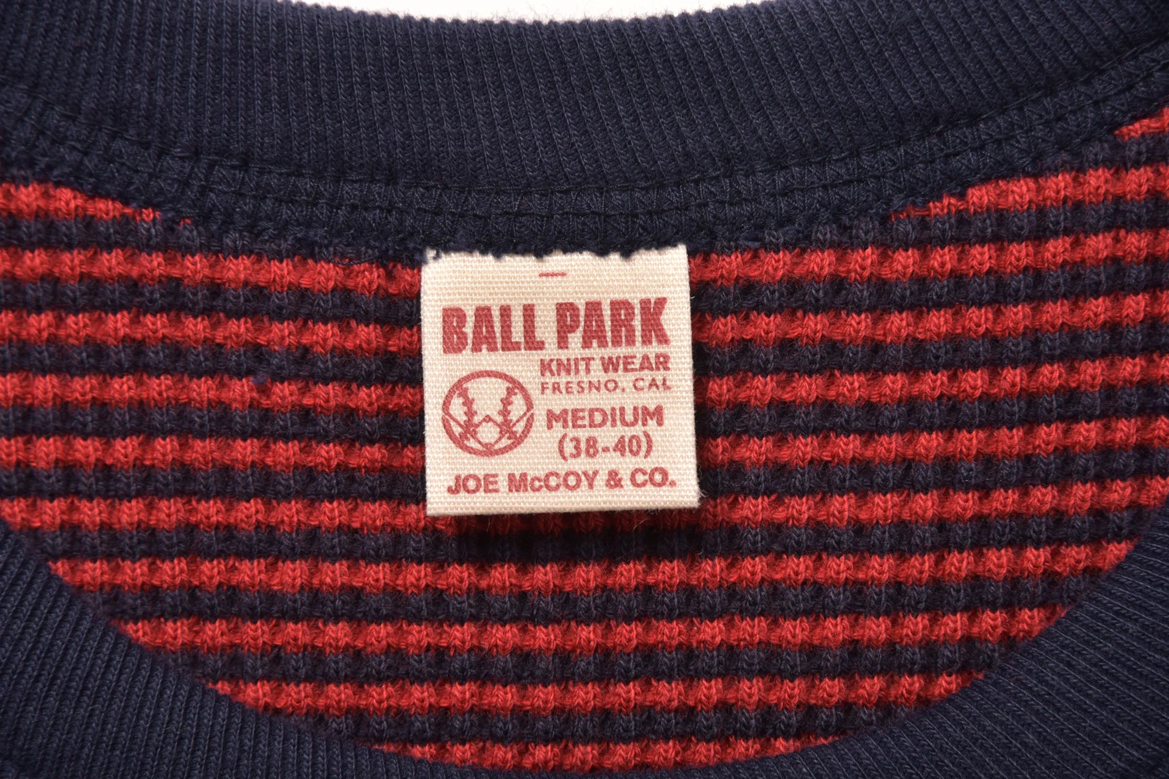 WAFFLE STRIPE THERMAL SHIRT L/S sold by The Real McCoy's product image thumbnail 3