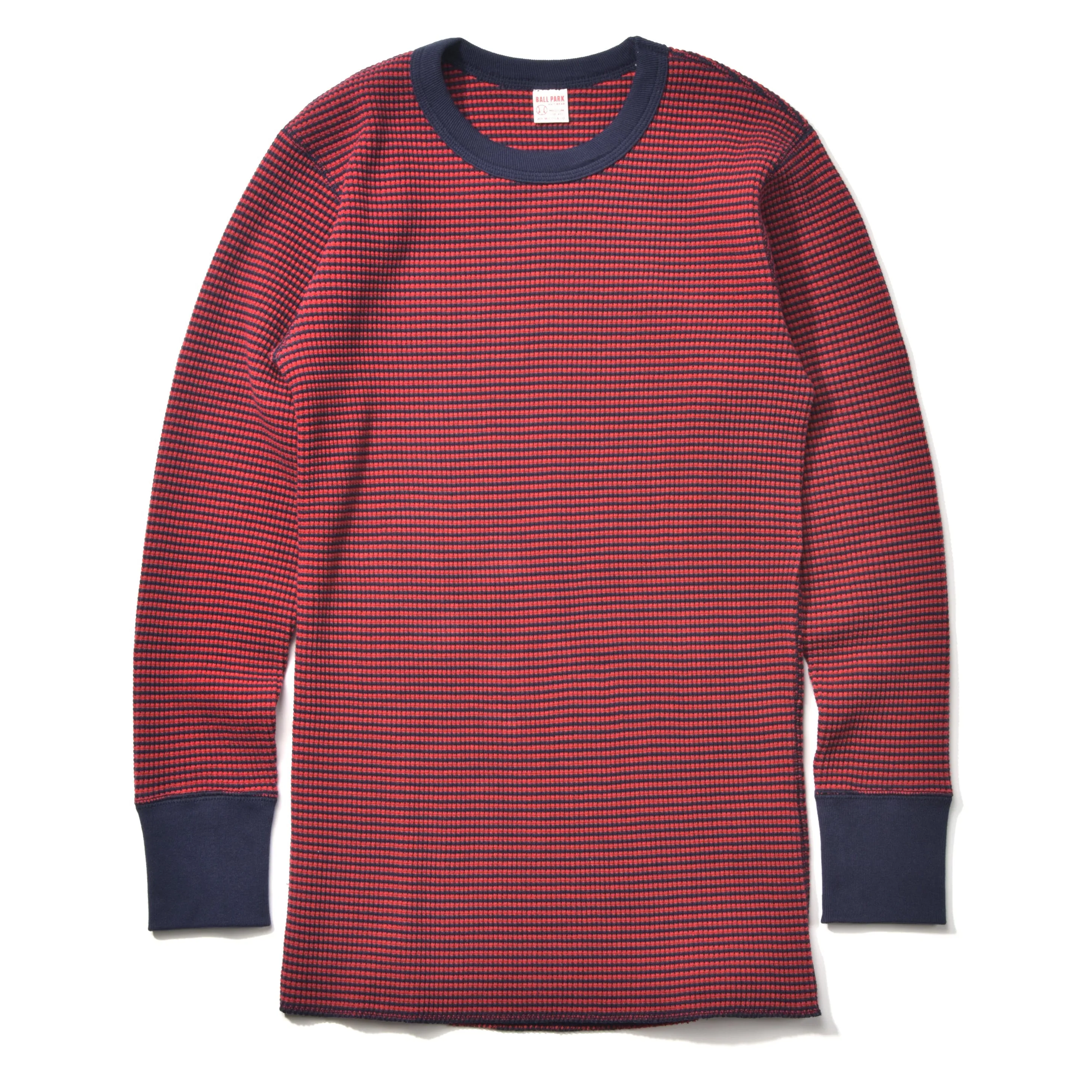 WAFFLE STRIPE THERMAL SHIRT L/S sold by The Real McCoy's