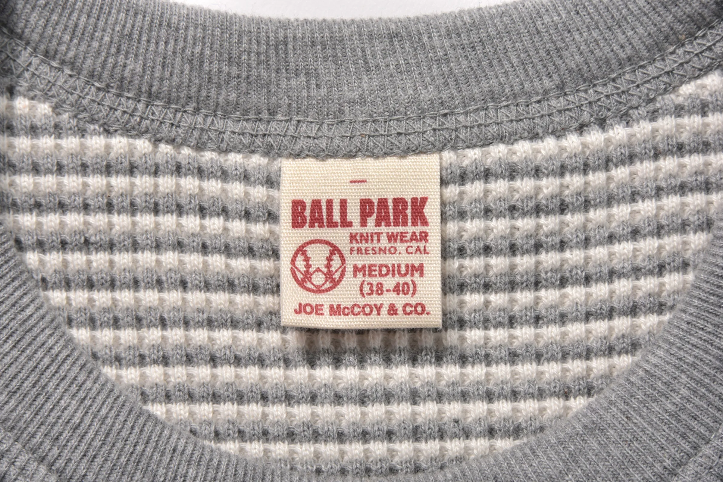 WAFFLE STRIPE THERMAL SHIRT L/S sold by The Real McCoy's product image thumbnail 3