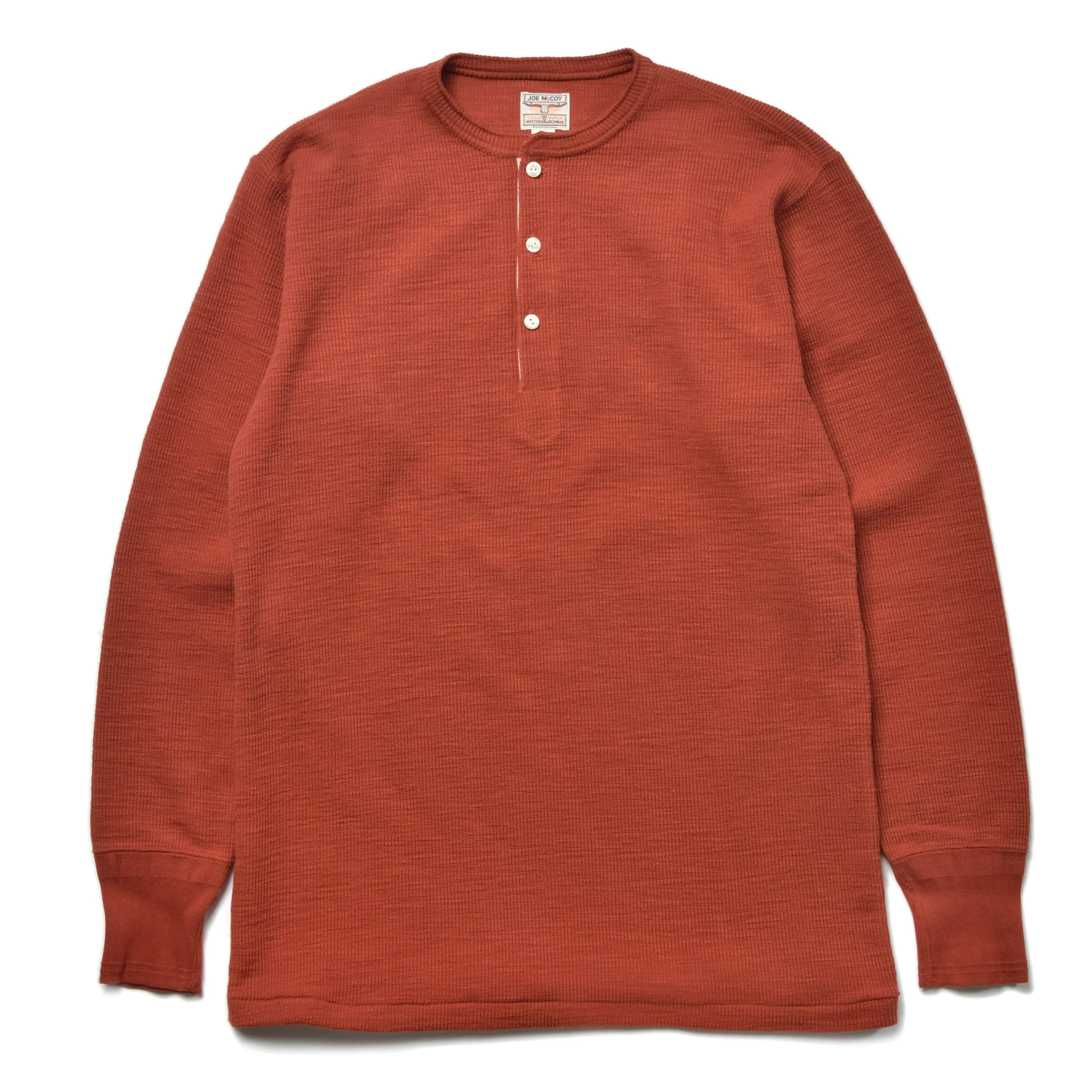 WESTERN CARDIGAN STITCH HENLEY SHIRT sold by The Real McCoy's