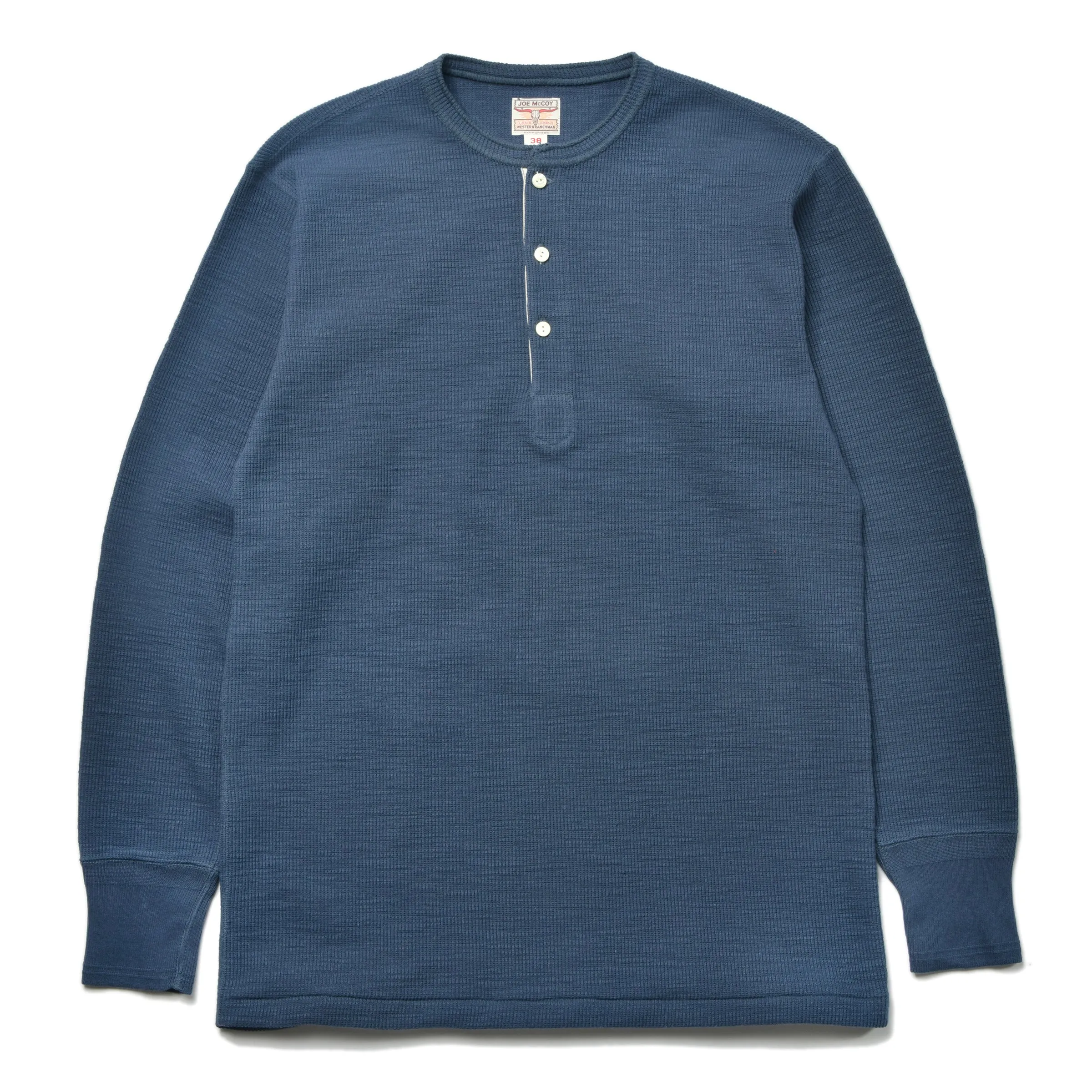 WESTERN CARDIGAN STITCH HENLEY SHIRT sold by The Real McCoy's
