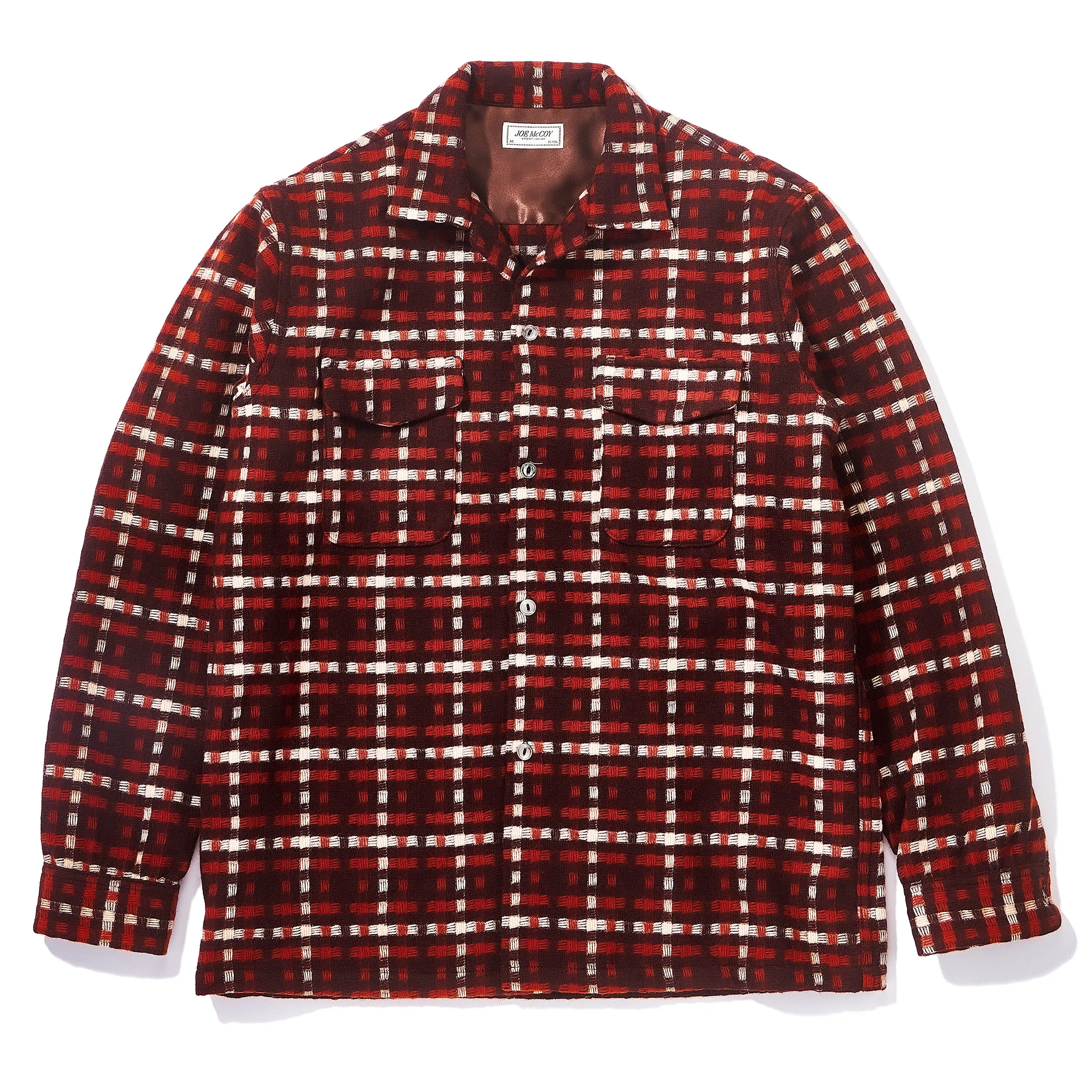 WOOL STRIPE OPEN-COLLAR SHIRT sold by The Real McCoy's