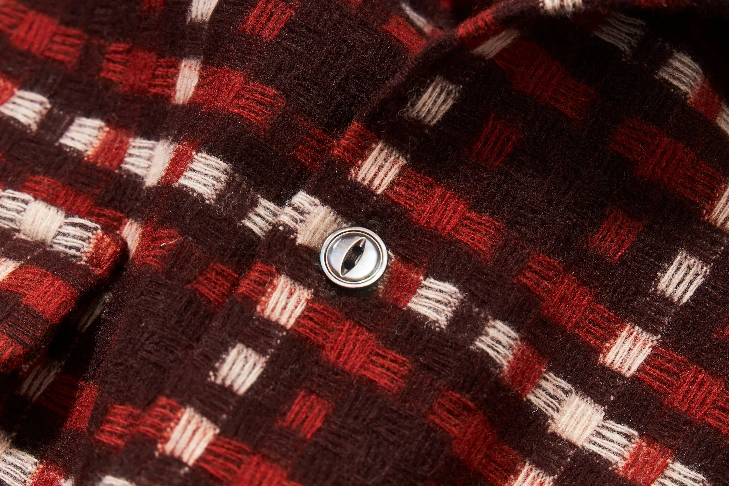 WOOL STRIPE OPEN-COLLAR SHIRT sold by The Real McCoy's product image thumbnail 5