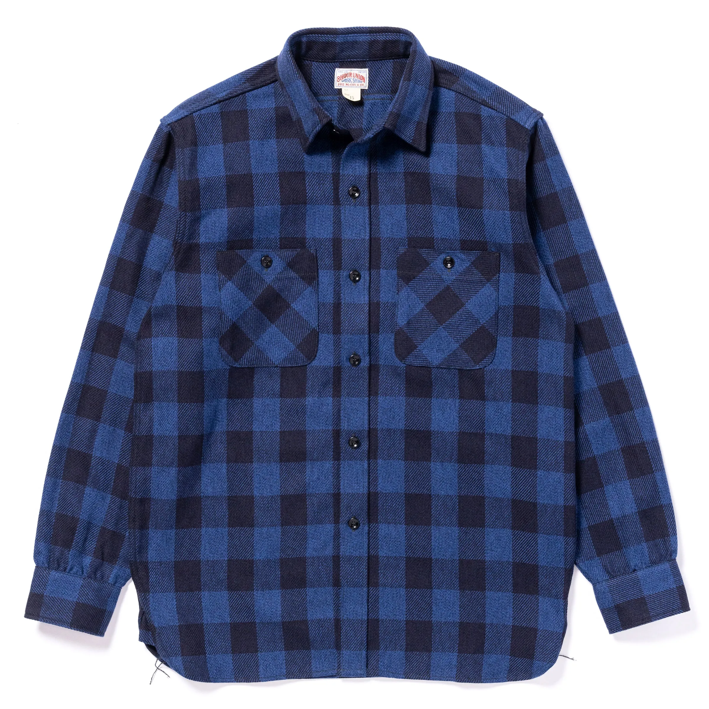 8HU TWISTED-YARN BUFFALO CHECK FLANNEL SHIRT sold by The Real McCoy's