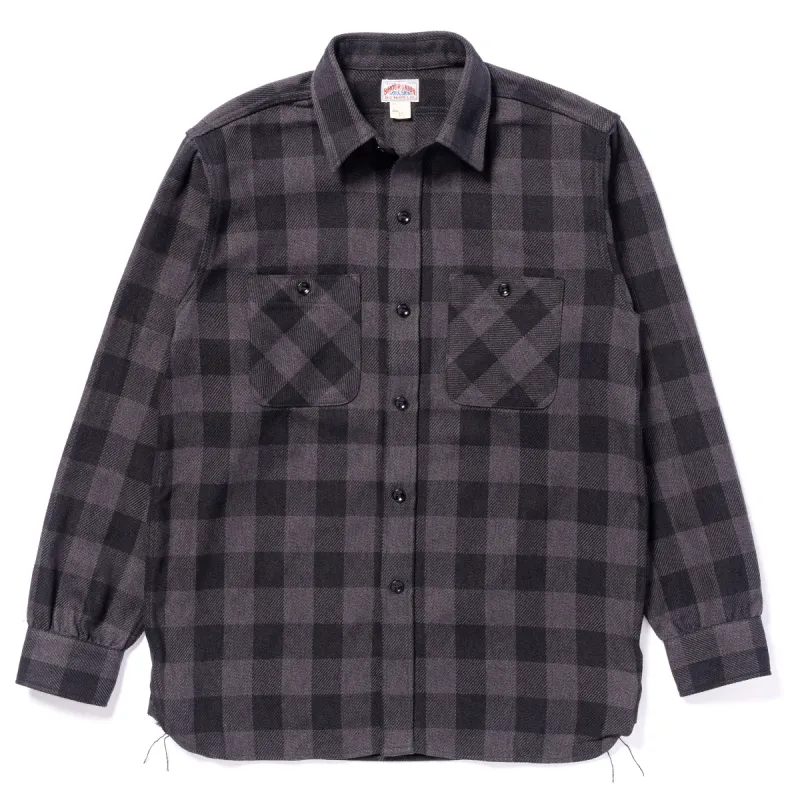 8HU TWISTED-YARN BUFFALO CHECK FLANNEL SHIRT sold by The Real McCoy's