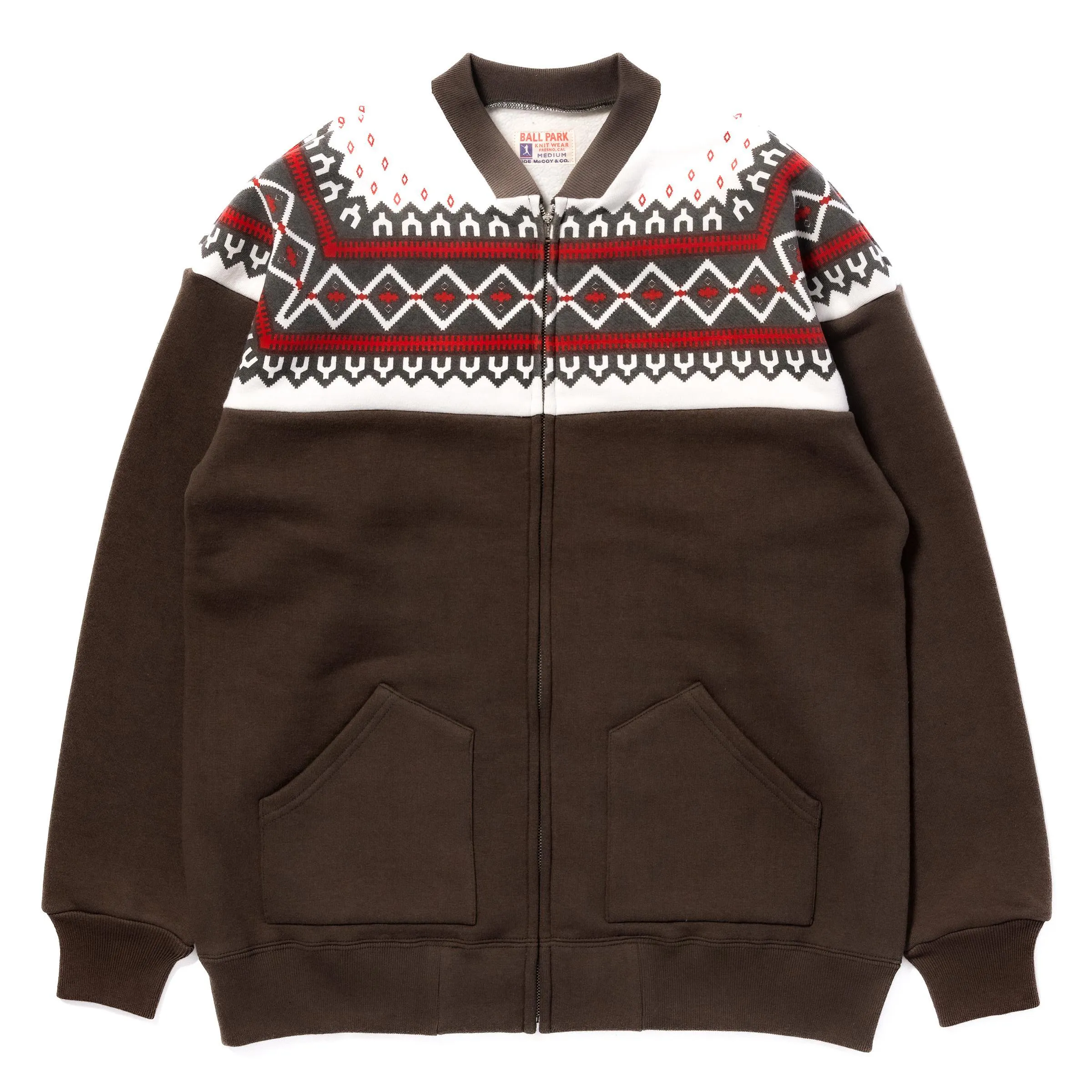 PRINTED SNOW PATTERN F/Z SWEATSHIRT sold by The Real McCoy's product image thumbnail 2