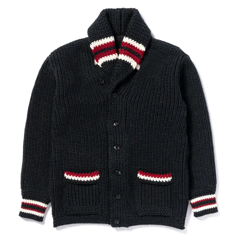 STRIPED SHAWL COLLAR CARDIGAN sold by The Real McCoy's
