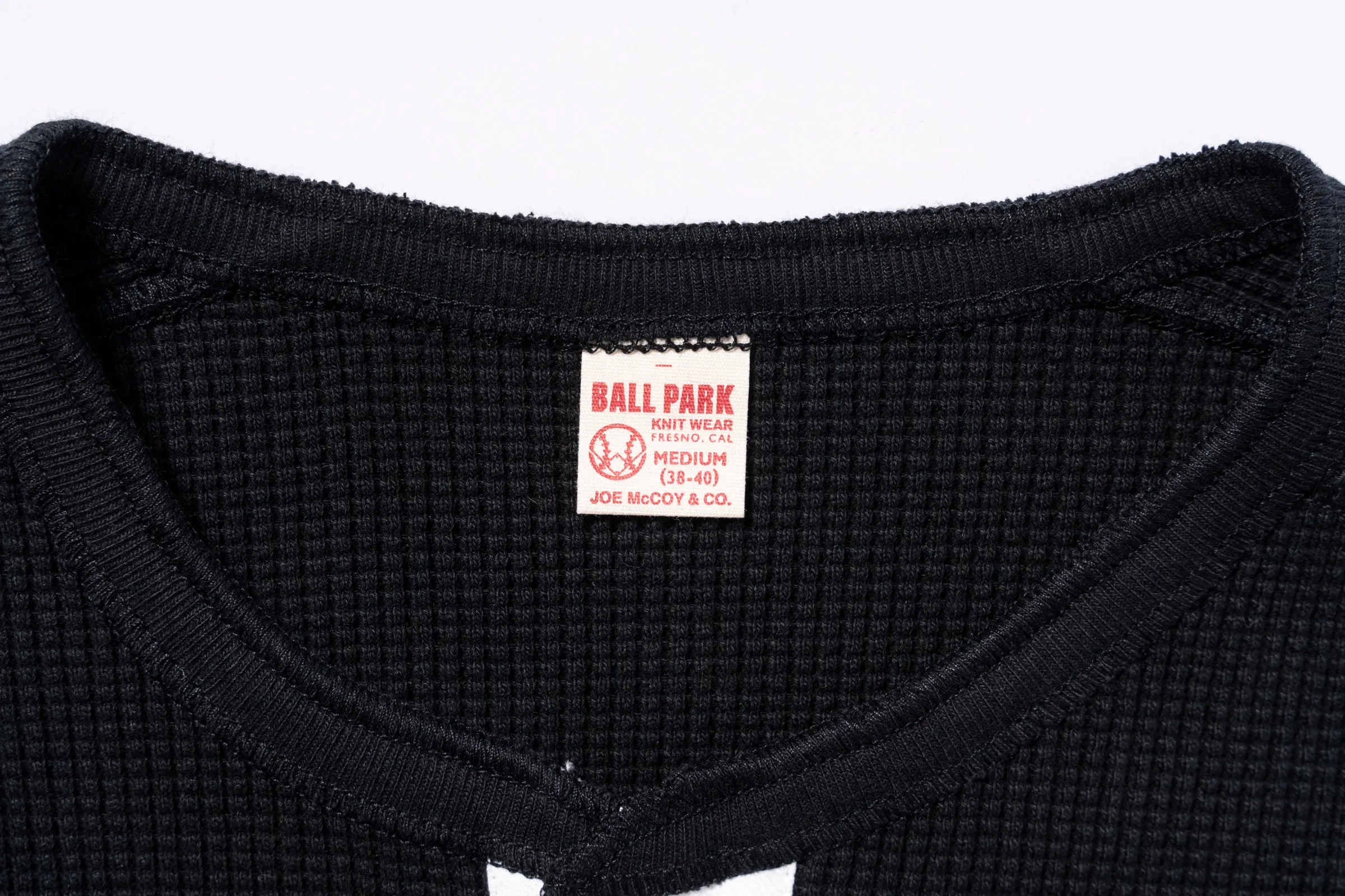 WAFFLE THERMAL HENLEY UNDERSHIRT L/S sold by The Real McCoy's product image thumbnail 4