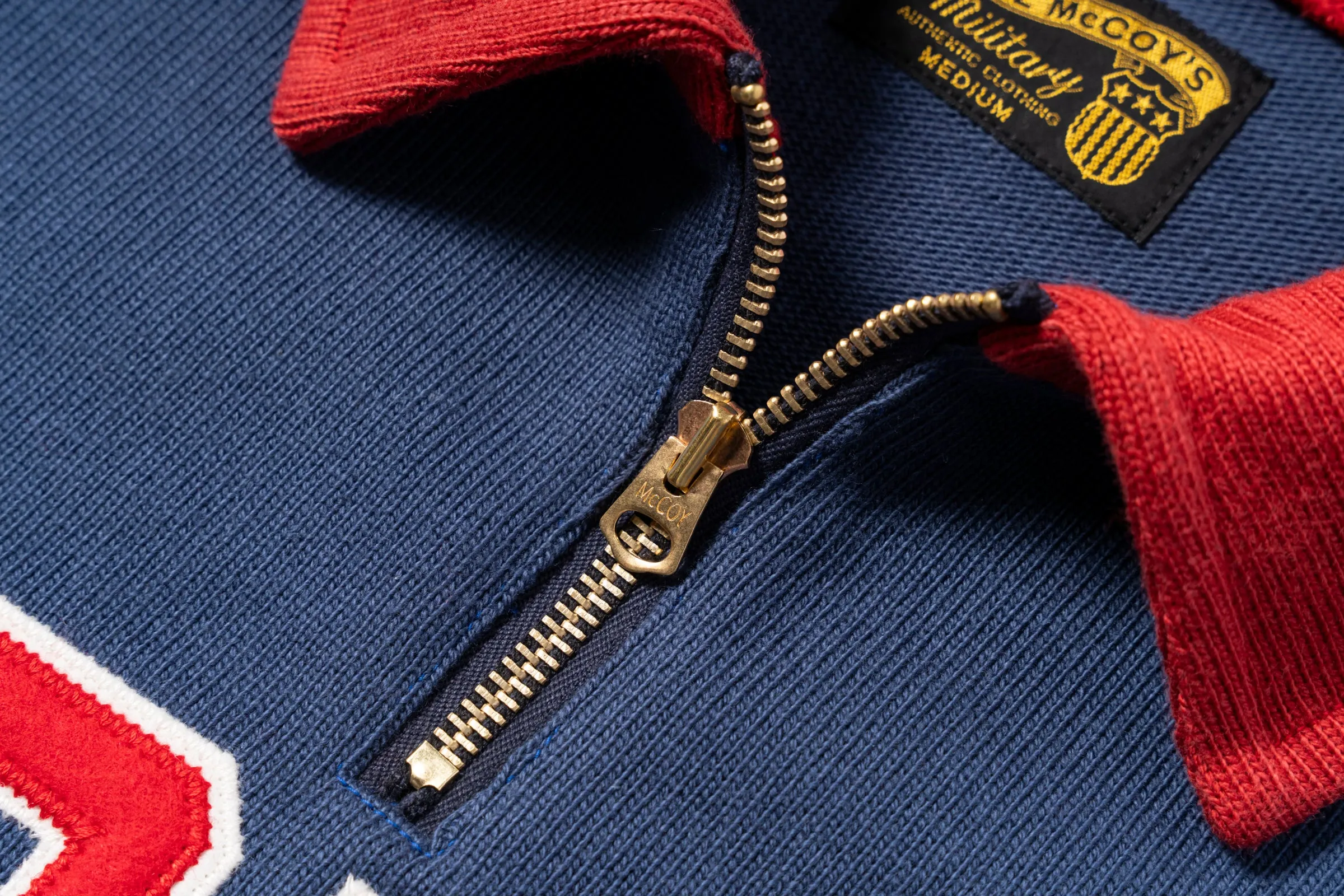 ATHLETIC HALF-ZIP JERSEY / ARMY sold by The Real McCoy's product image thumbnail 5