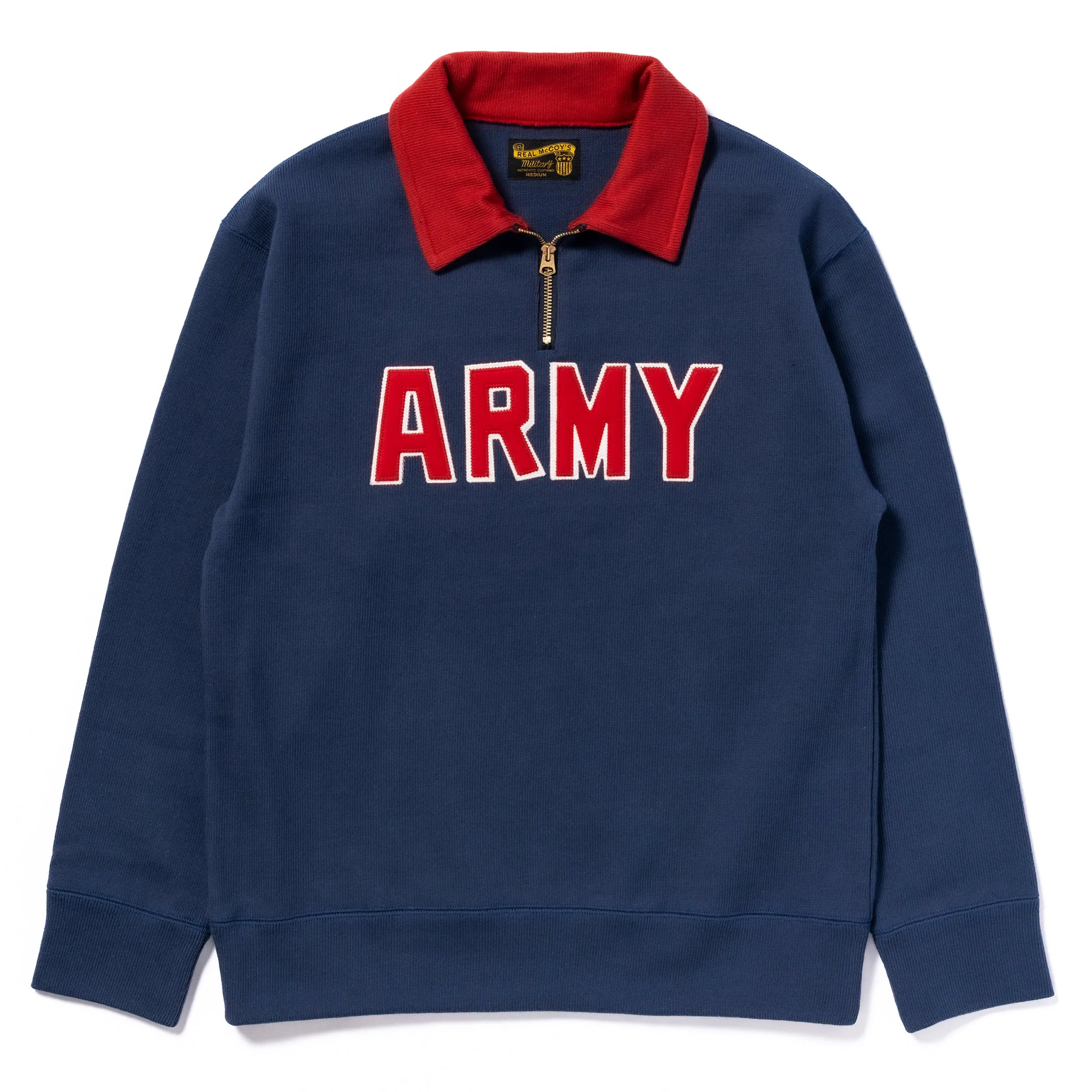 ATHLETIC HALF-ZIP JERSEY / ARMY sold by The Real McCoy's product image thumbnail 2