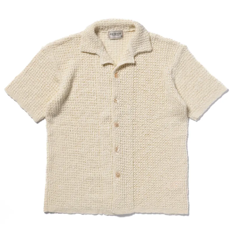 COTTON KNITTED BUTTON UP SHIRT made by The Real McCoy's
