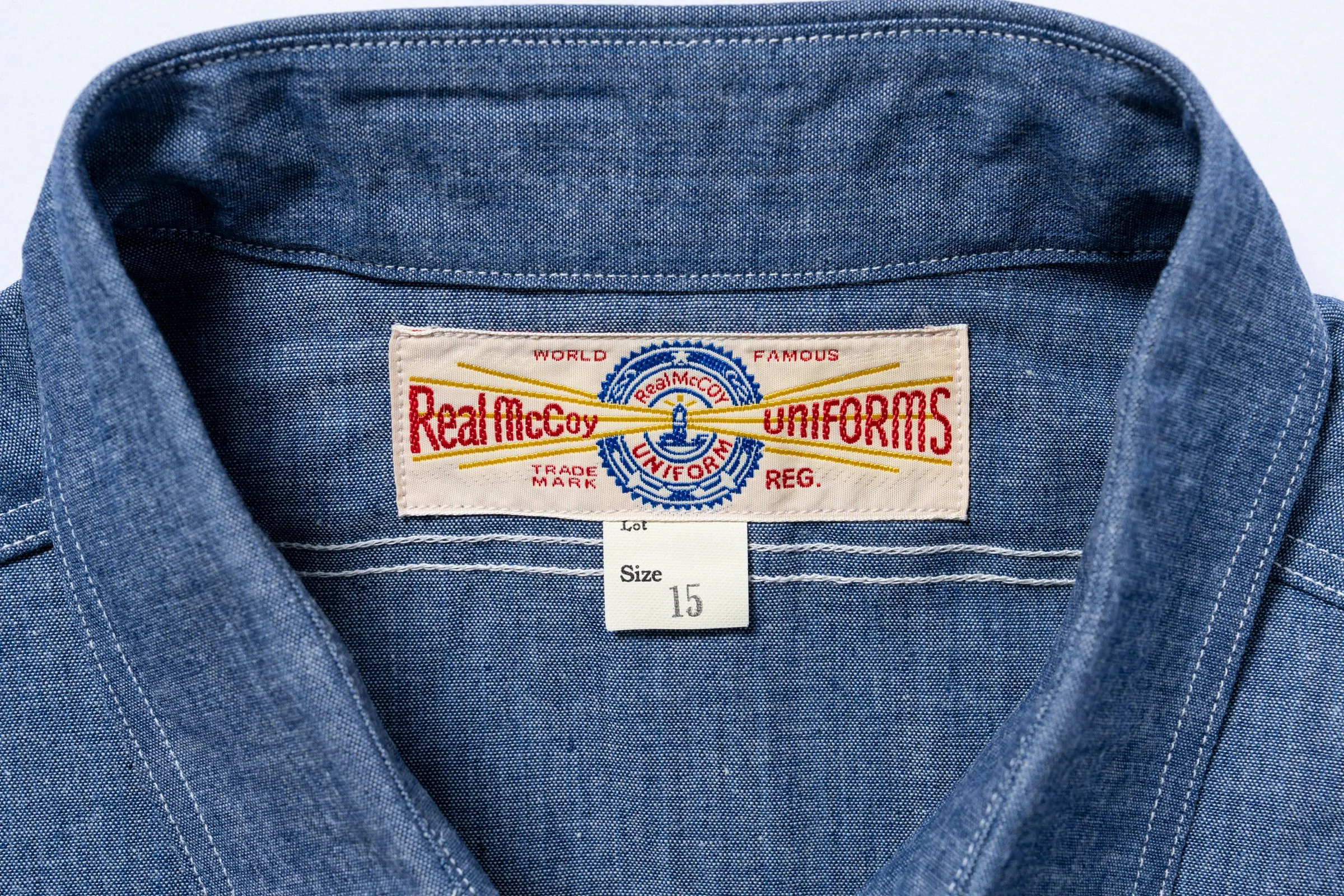 U.S. NAVY CHAMBRAY SHIRT L/S (MODIFY) sold by The Real McCoy's product image thumbnail 4