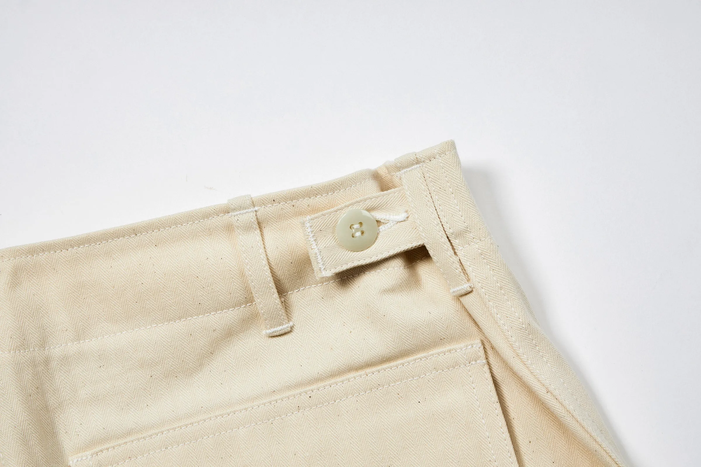 UTILITY TROUSERS / WHITE HBT sold by The Real McCoy's product image thumbnail 5